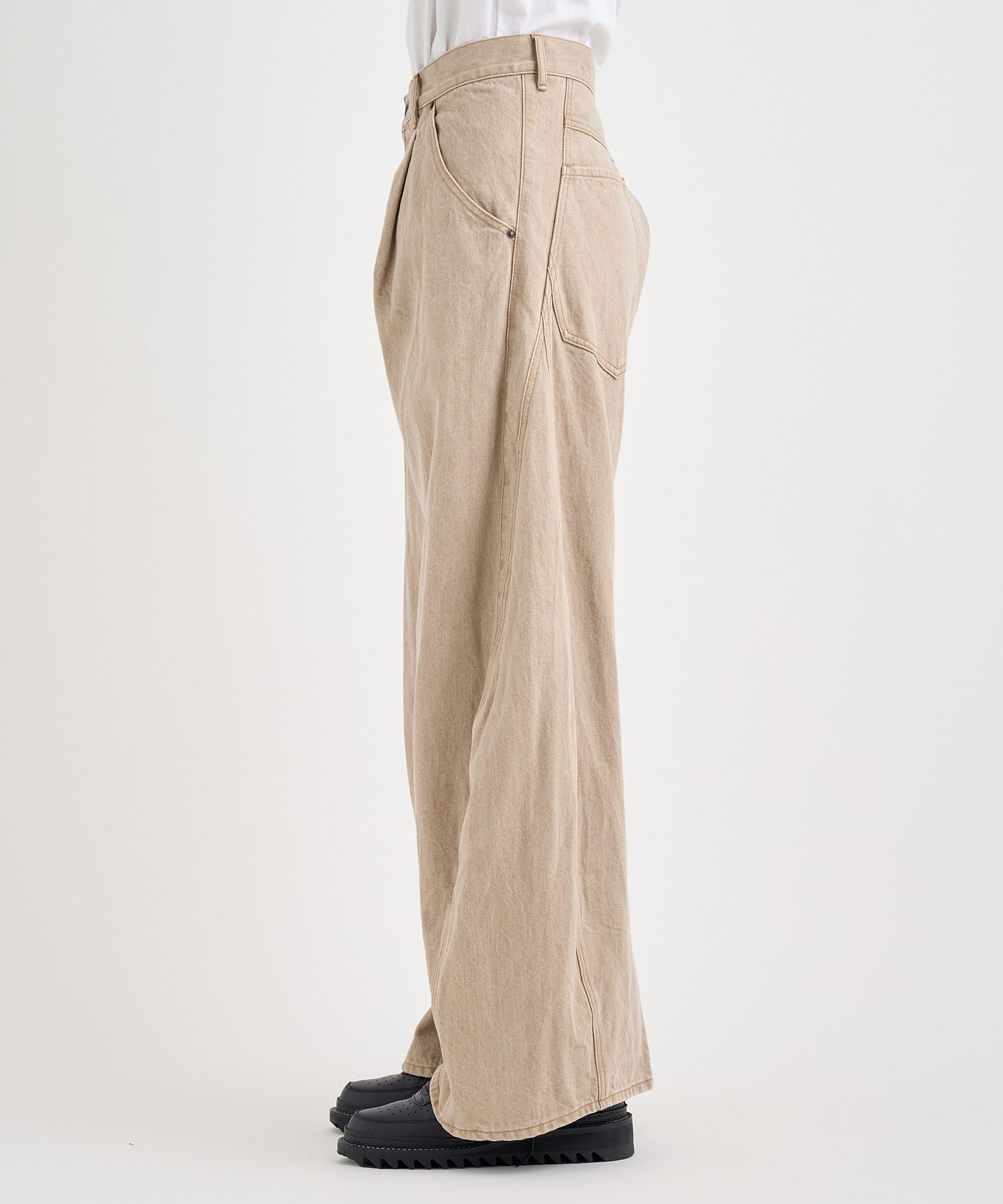 3D cutting denim pants 