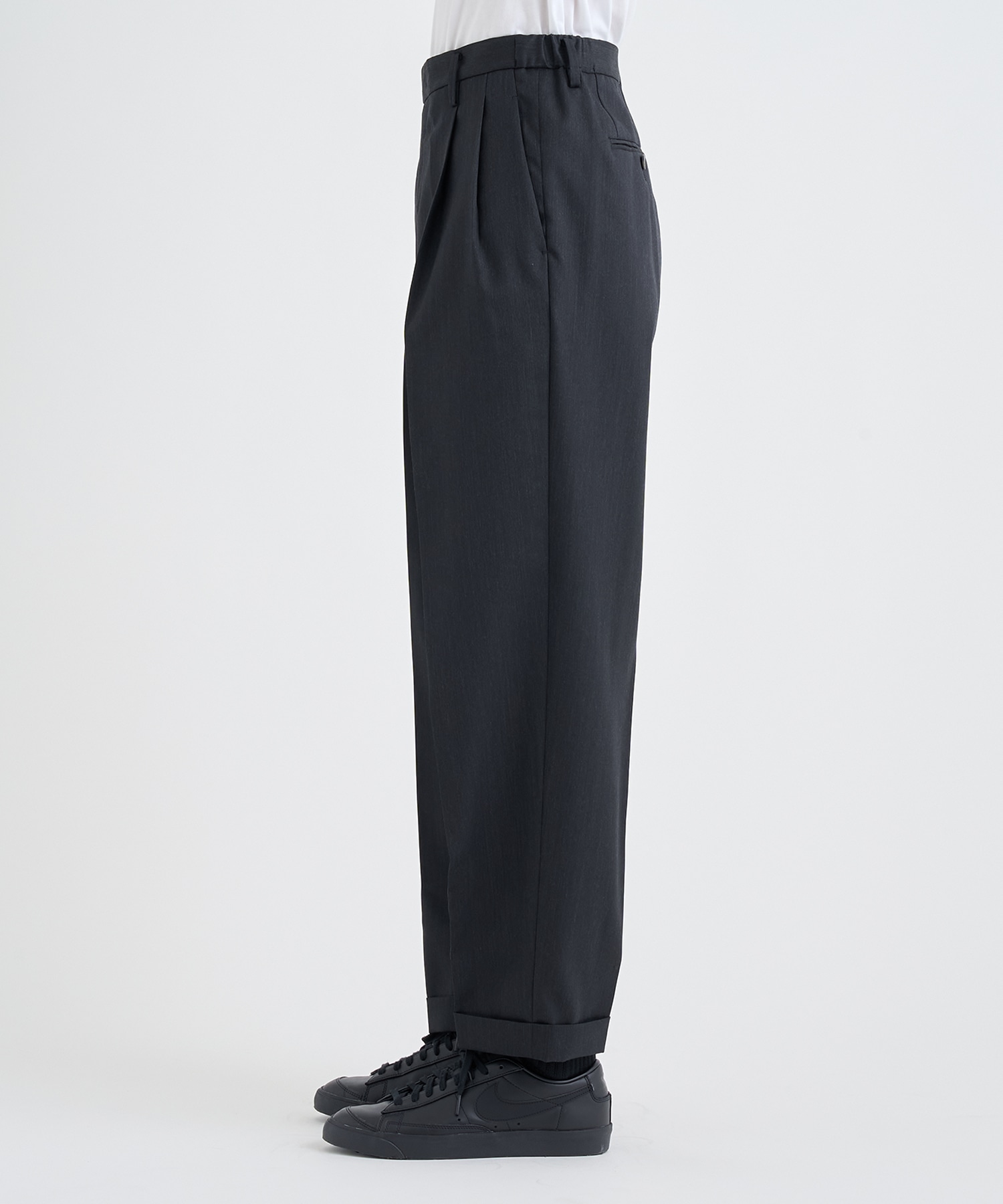 TWO TUCKS TAPERED TROUSERS IRENISA