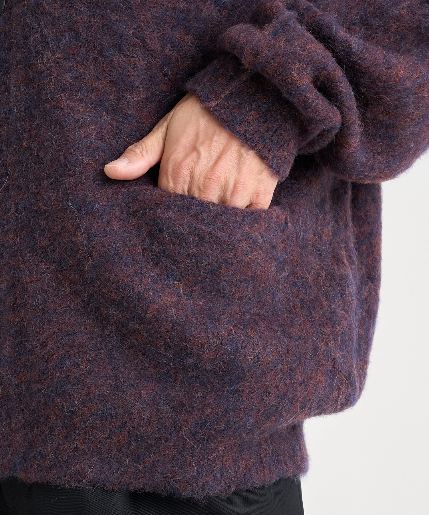 3Color Mix Baby Alpaca Cardigan YOKE