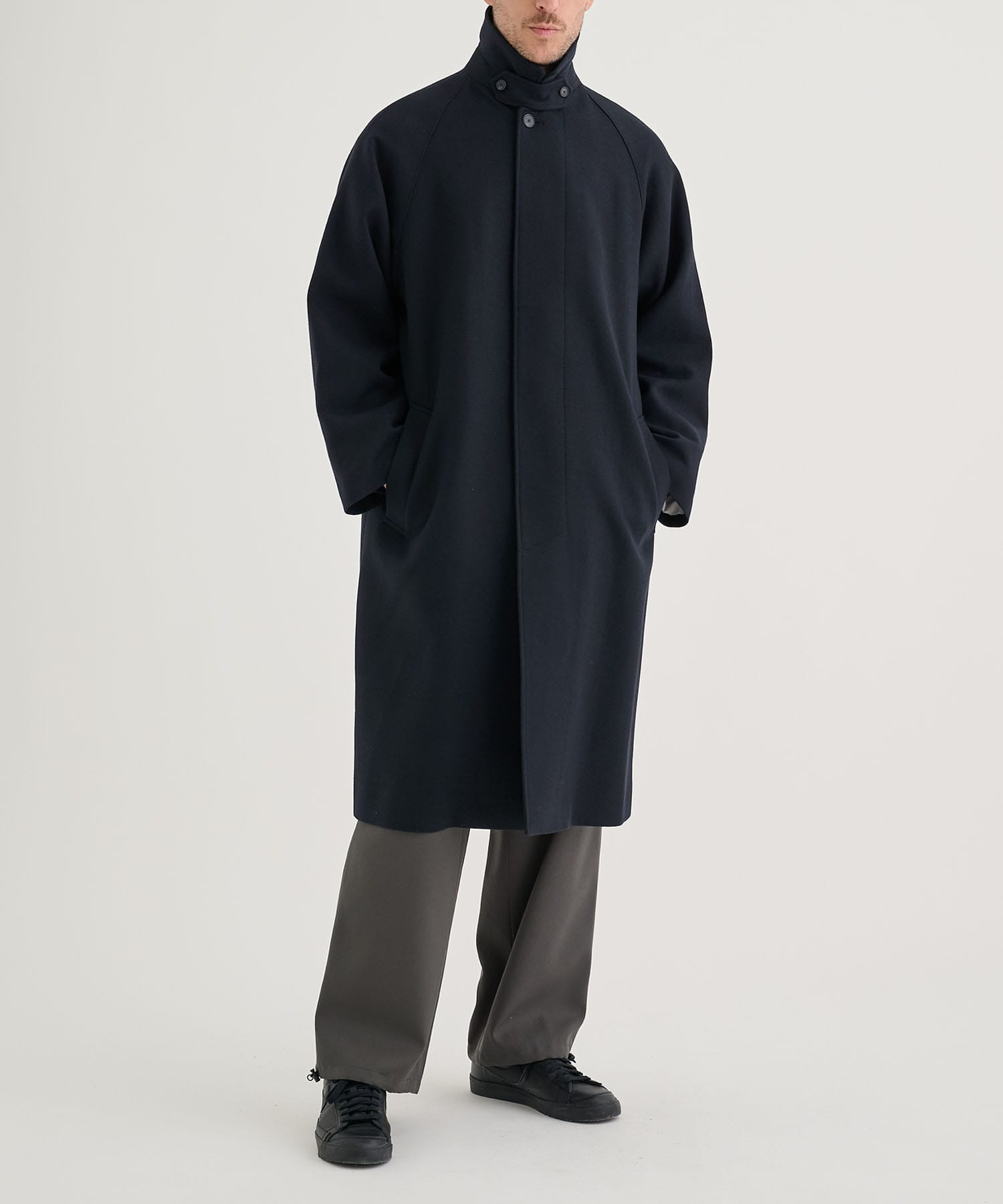 別注 SUPER 160S DOUBLE SAXONY BALMACAAN COAT 2 ATON