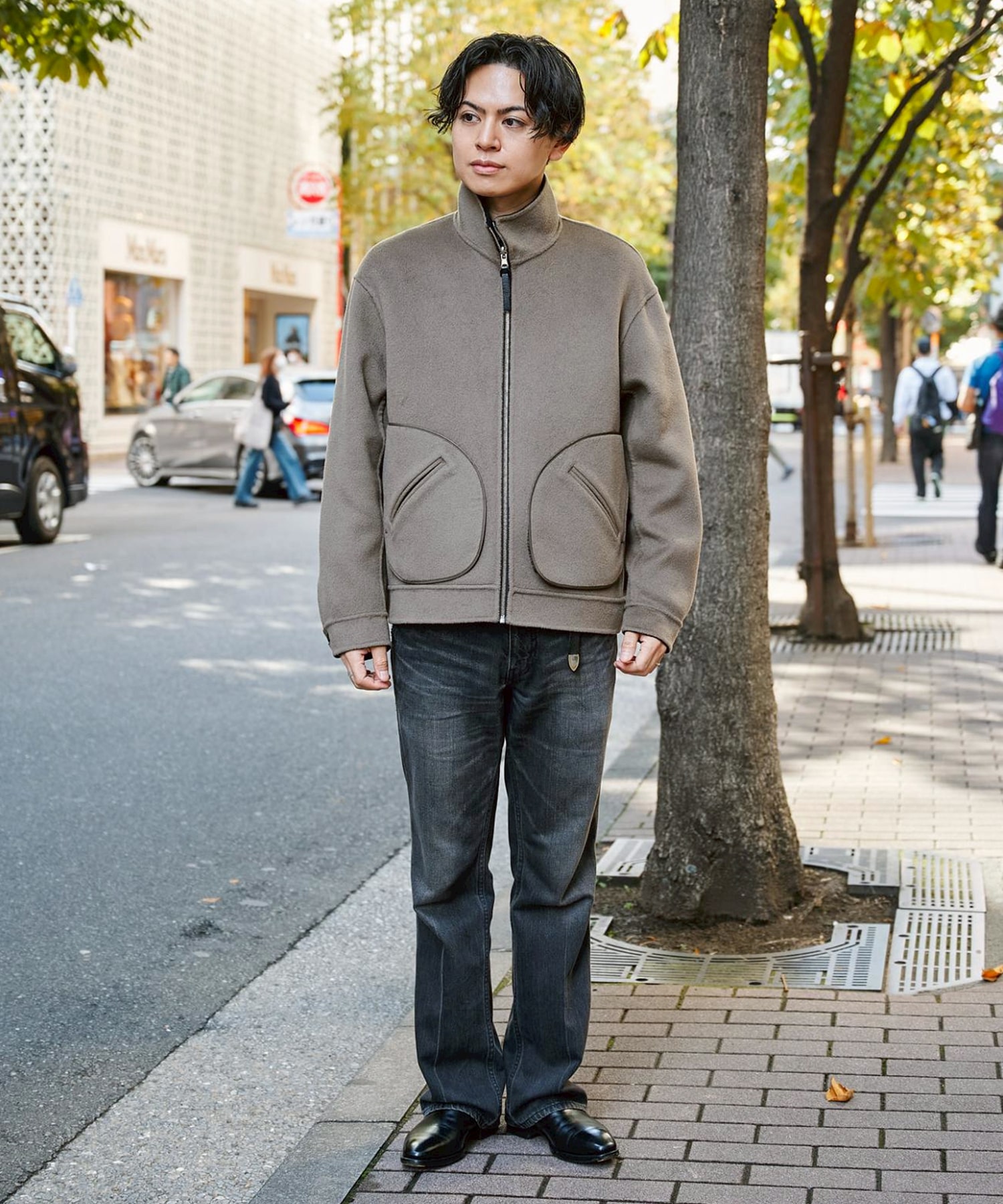 【MENS】CASHMERE REVERSIBLE STAND ZIP BLOUSON CASHMERE CASHMERE