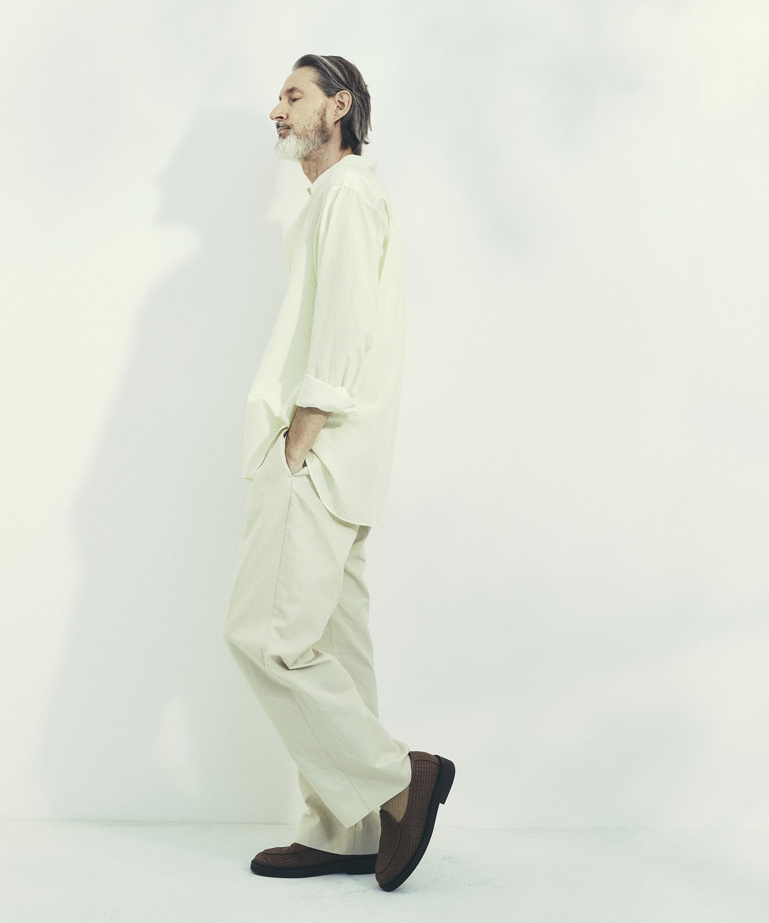 SILK α L/S Check Shirt SILK α
