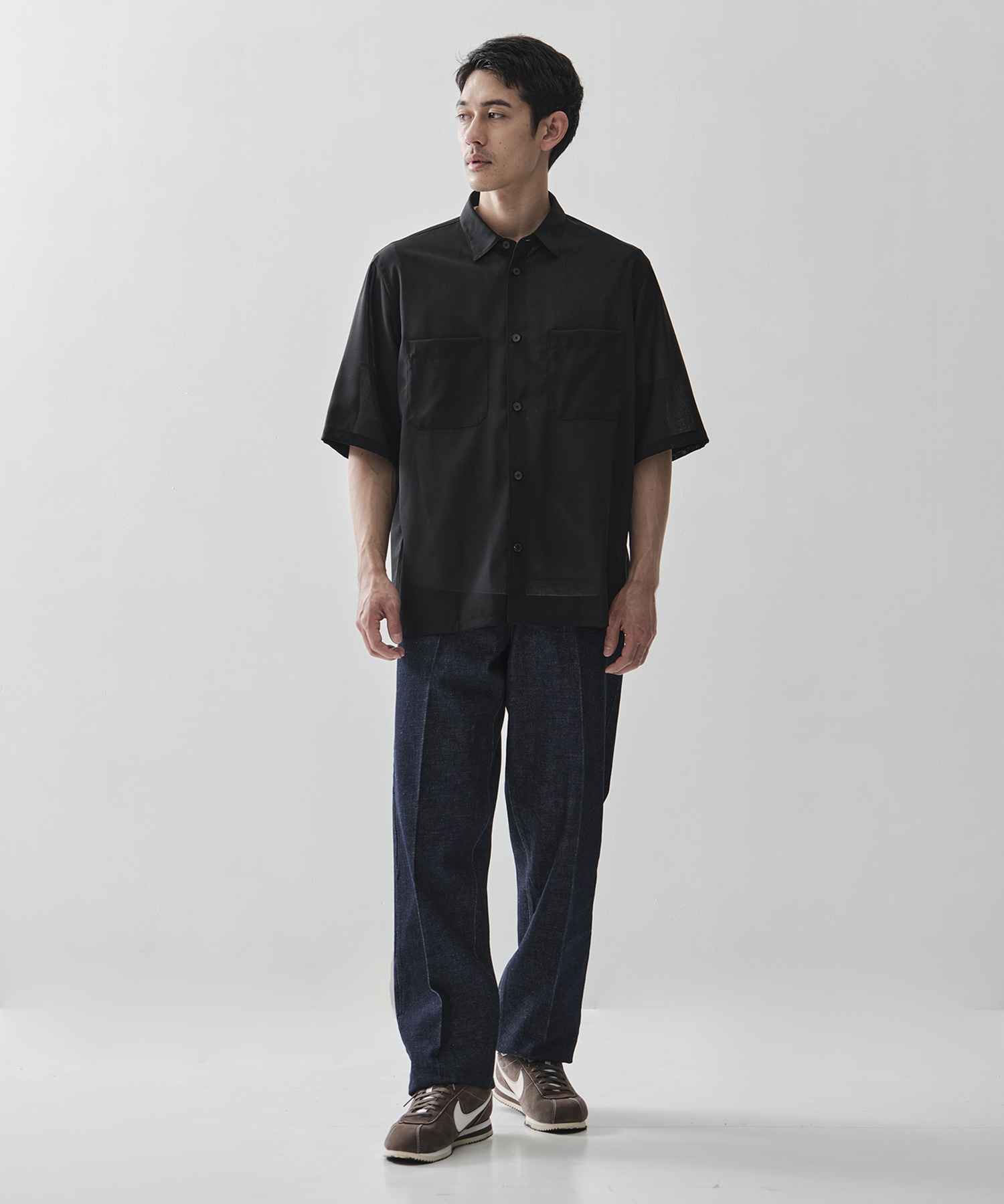 別注TWIST WOOL GAUZE SHORT SLEEVE SHIRT ATON