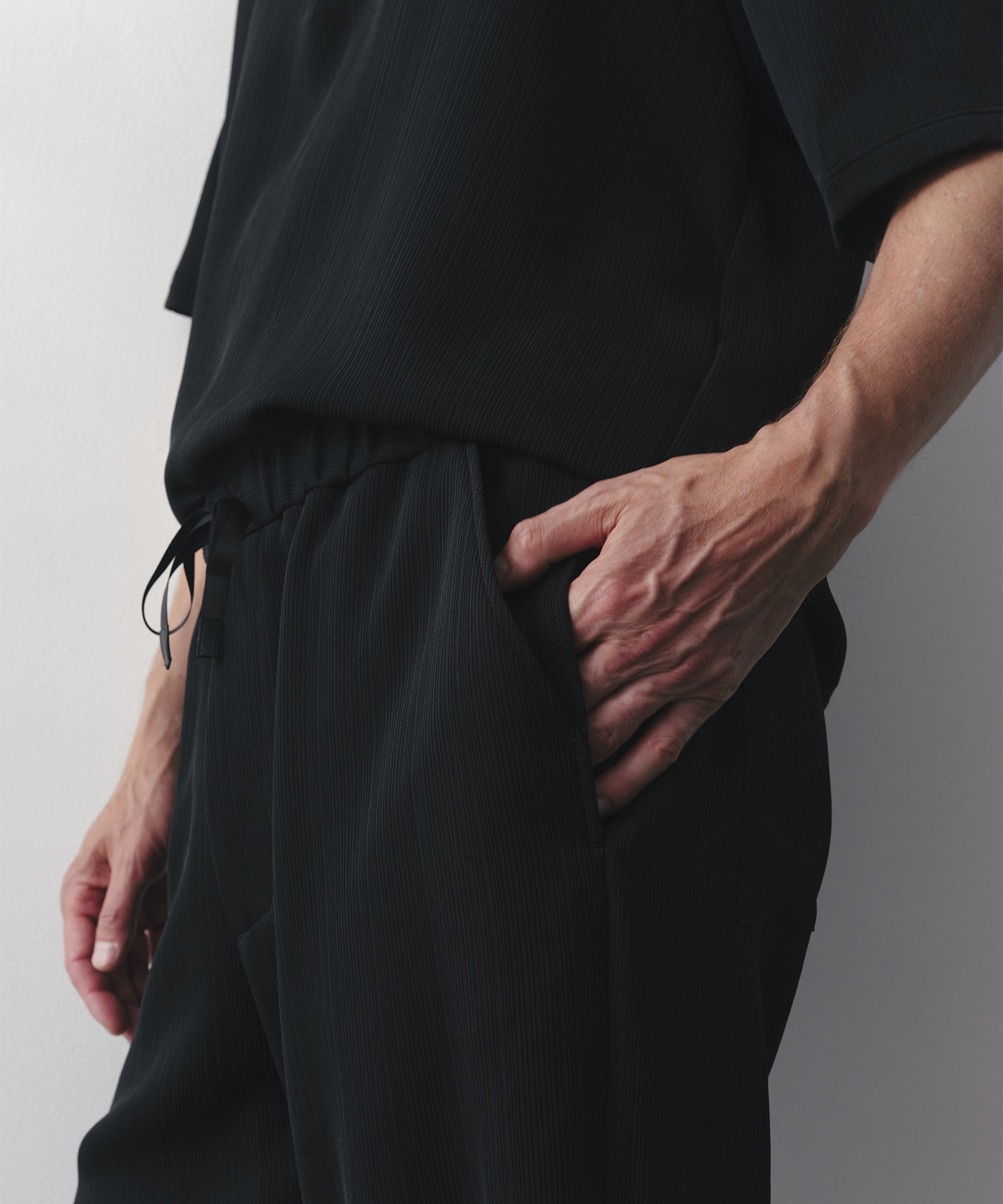 SILK α Pleats Summer Easy Pants SILK α