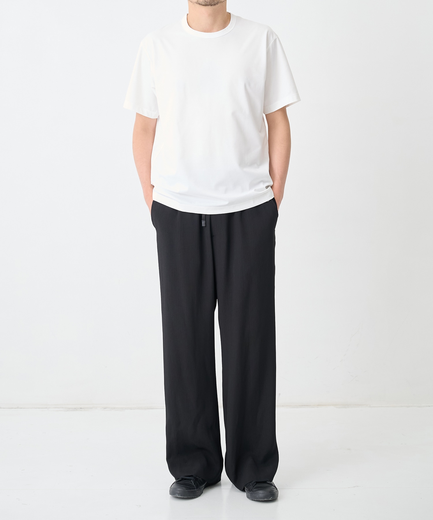 SILK α Pleats Summer Easy Pants SILK α