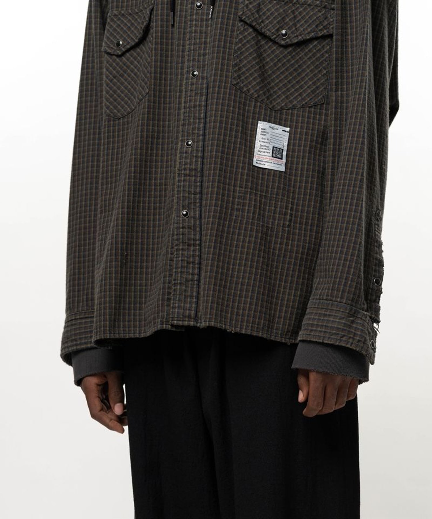 J17SH182 SWEAT HOODIE L/S SHIRTS Maison MIHARA YASUHIRO