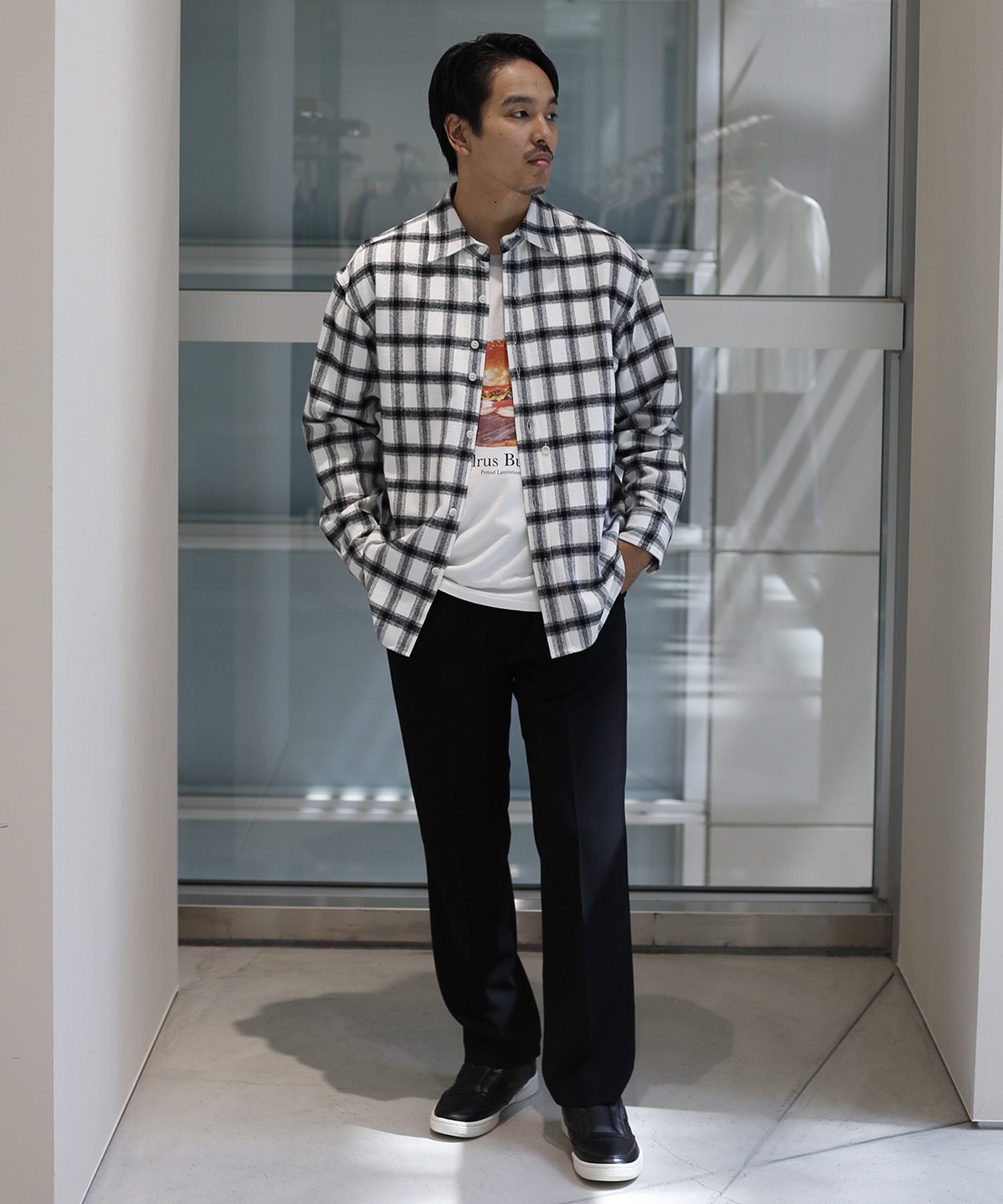 【エヌハリウッド】〈別注〉復刻 Random Button L/S Shirts N.HOOLYWOOD