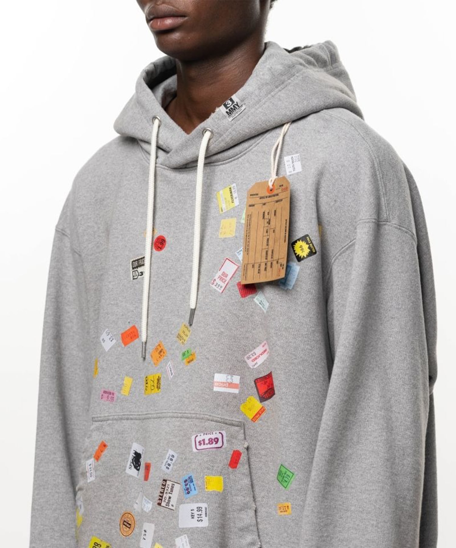 A17HD551 PRICE STICKER SWEAT HOODIE Maison MIHARA YASUHIRO