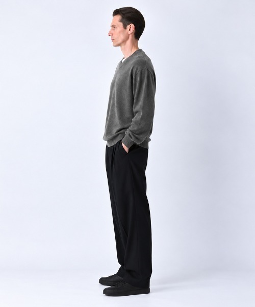 別注TRIPLE PLEATED WIDE TROUSERS?ORGANIC WOOL SURVIVAL CLOTH MARKAWARE