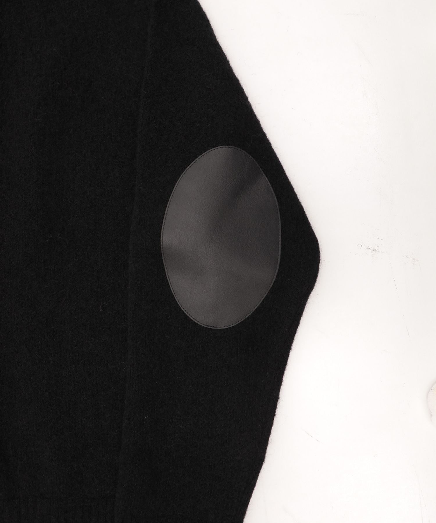 【イレニサ】別注LEATHER ELBOW PATCH MOHAIR KNIT PO 