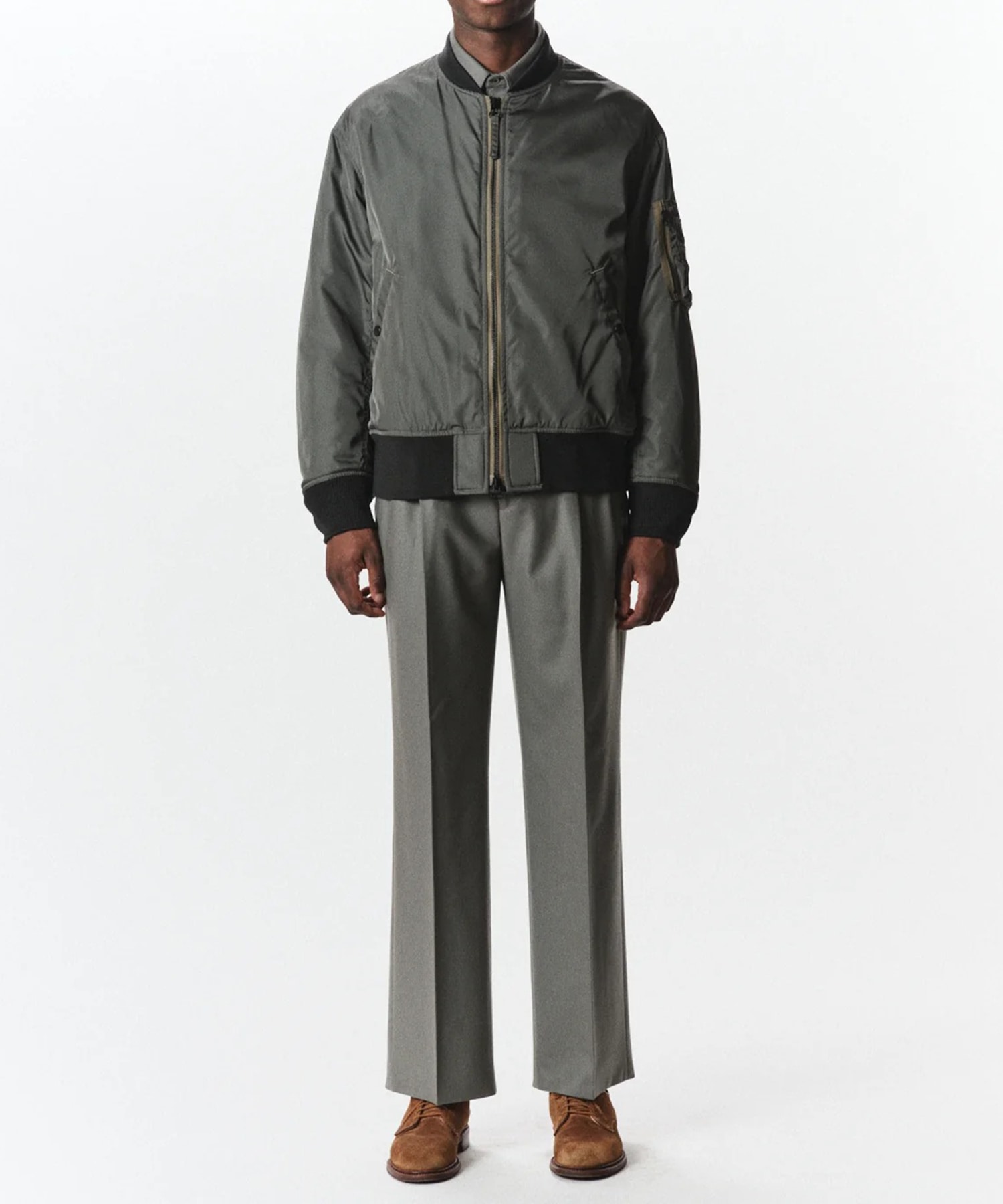 A26C18PT01C DOUBLE PLEATED STRAIGHT TROUSERS MARKAWARE