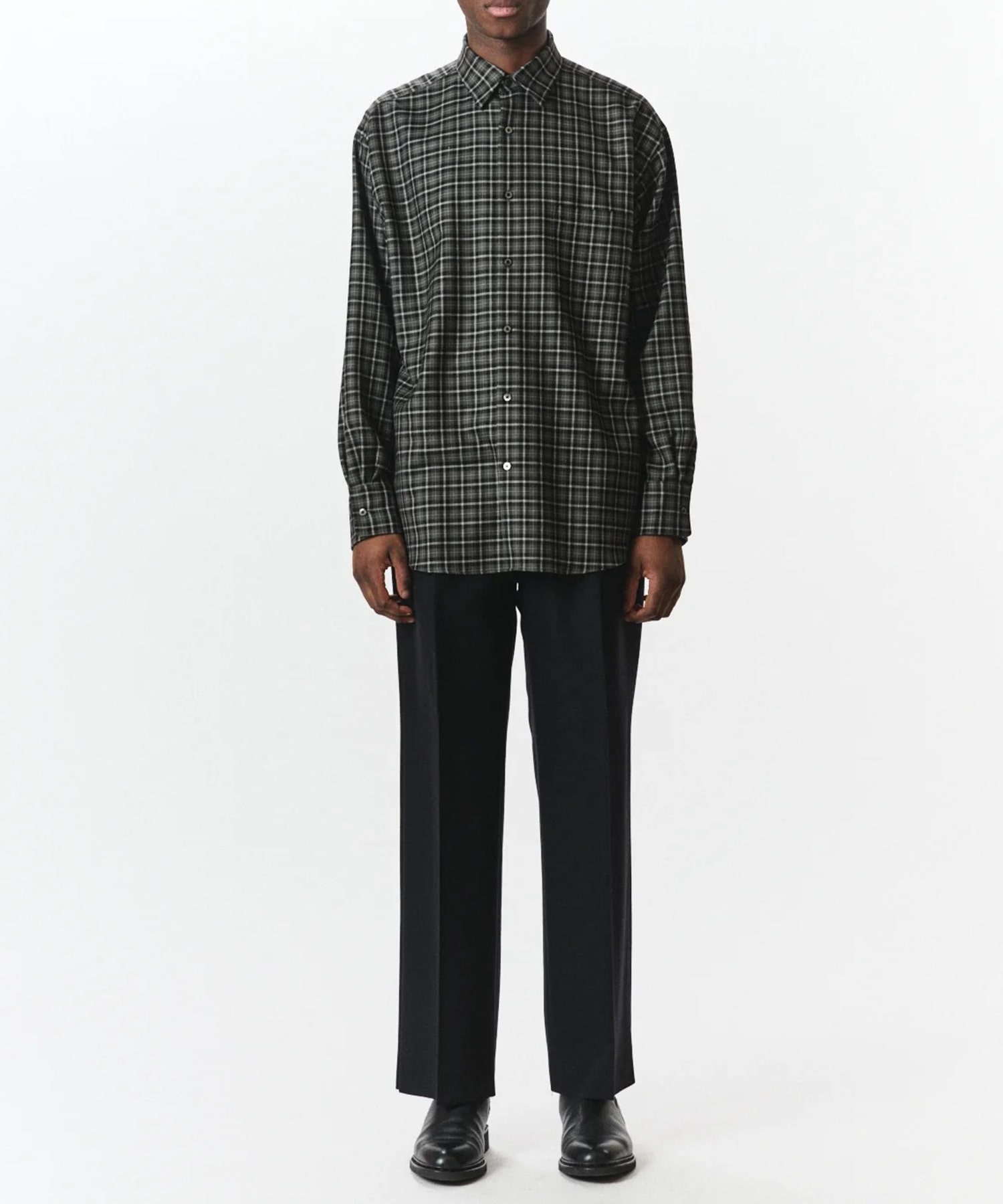 A26C18PT01C DOUBLE PLEATED STRAIGHT TROUSERS MARKAWARE