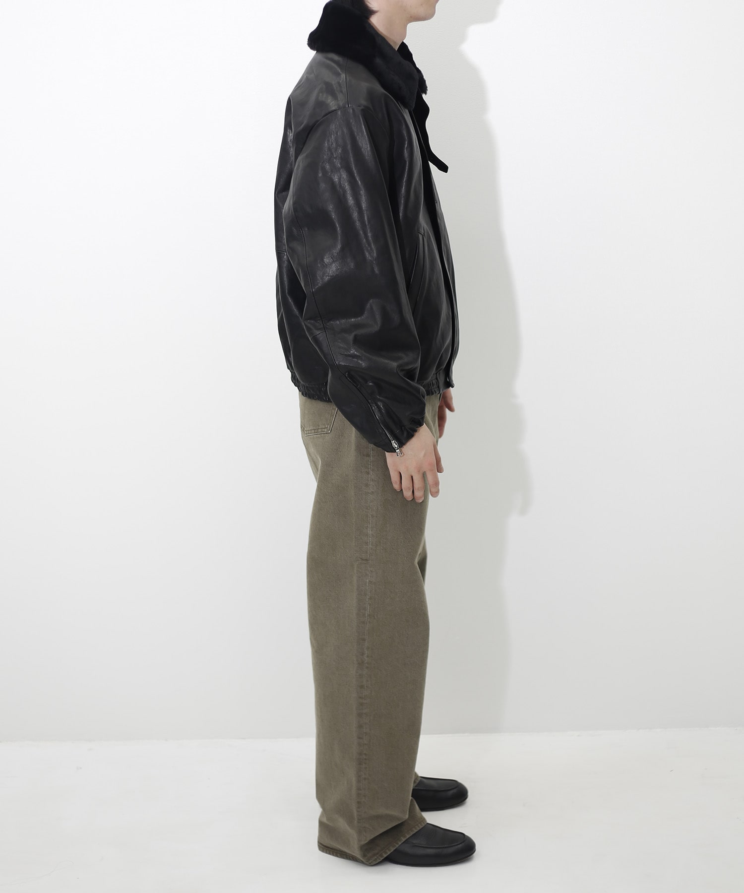 【シュタイン】ST.1549 MOUTON COLLAR CALF ZIP JACKET ssstein