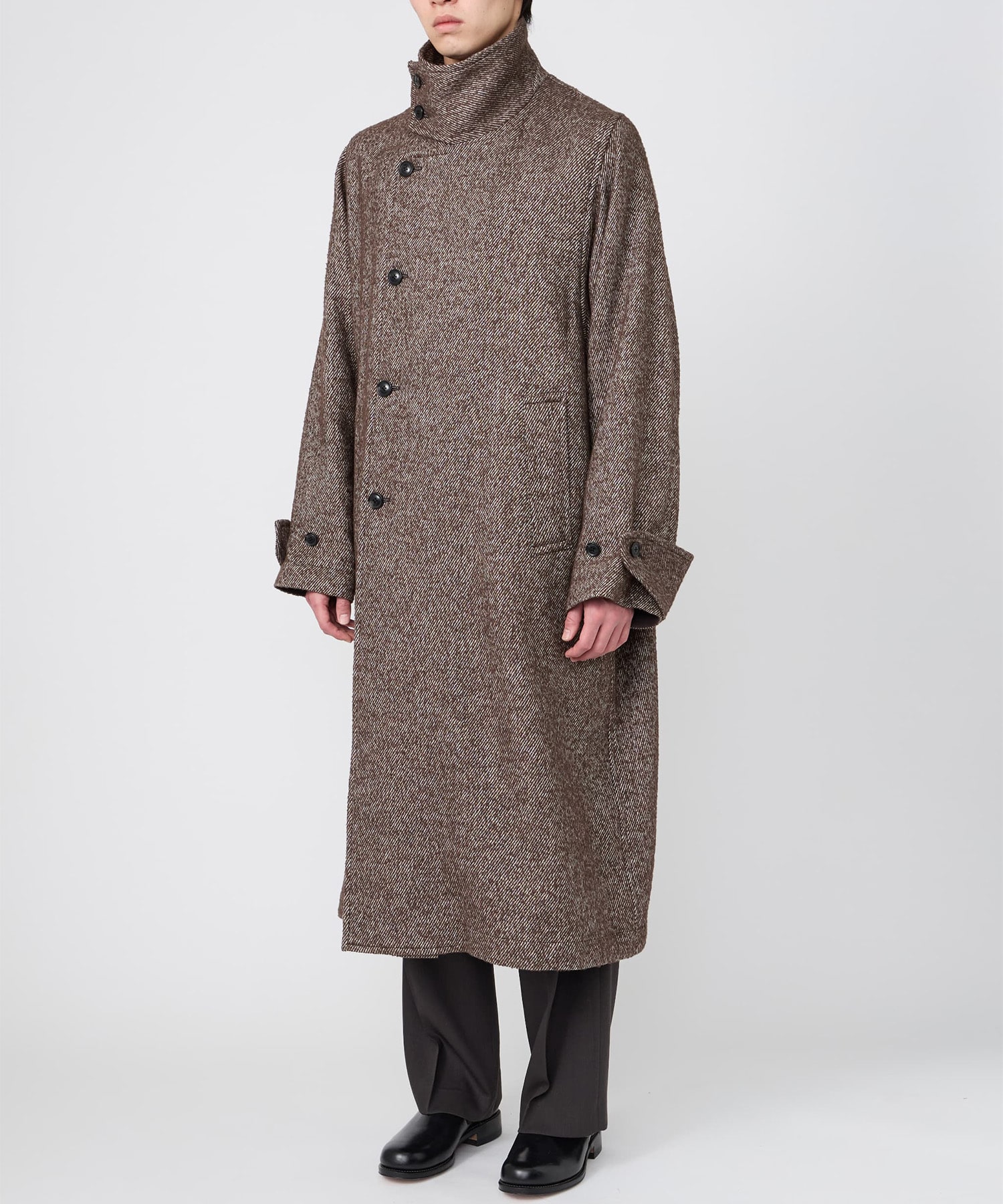 【イレニサ】IH-26FW-C038-NDL STAND-COLLAR COAT IRENISA
