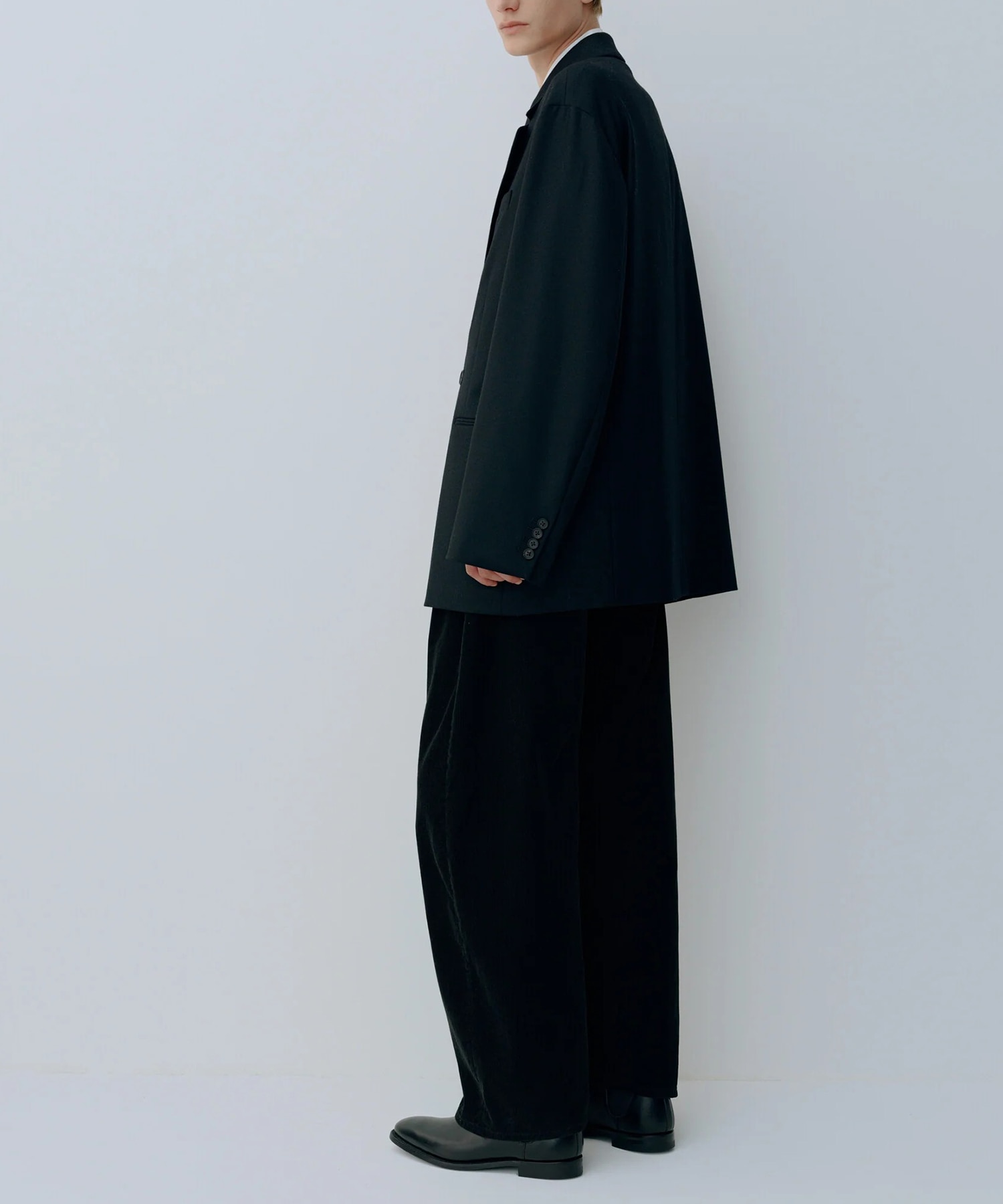 【シュタイン】ST.1585 WOOL FLANNEL OVERSIZED PEAK LAPEL JACKET ssstein