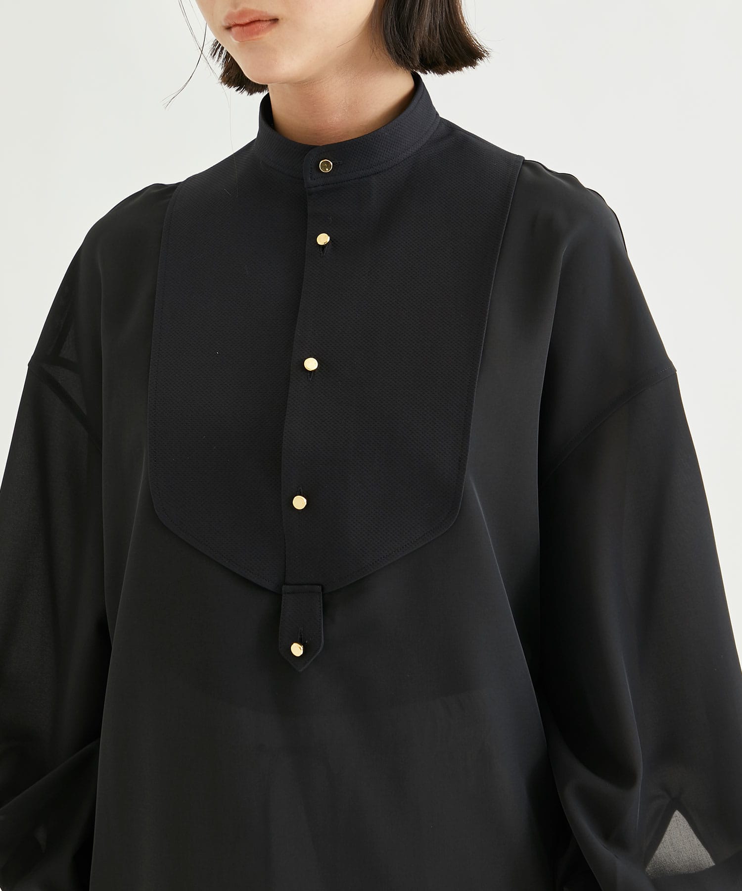 RERACS BIB FRONT PUFF SLEEVE PULLOVER　LS THE RERACS