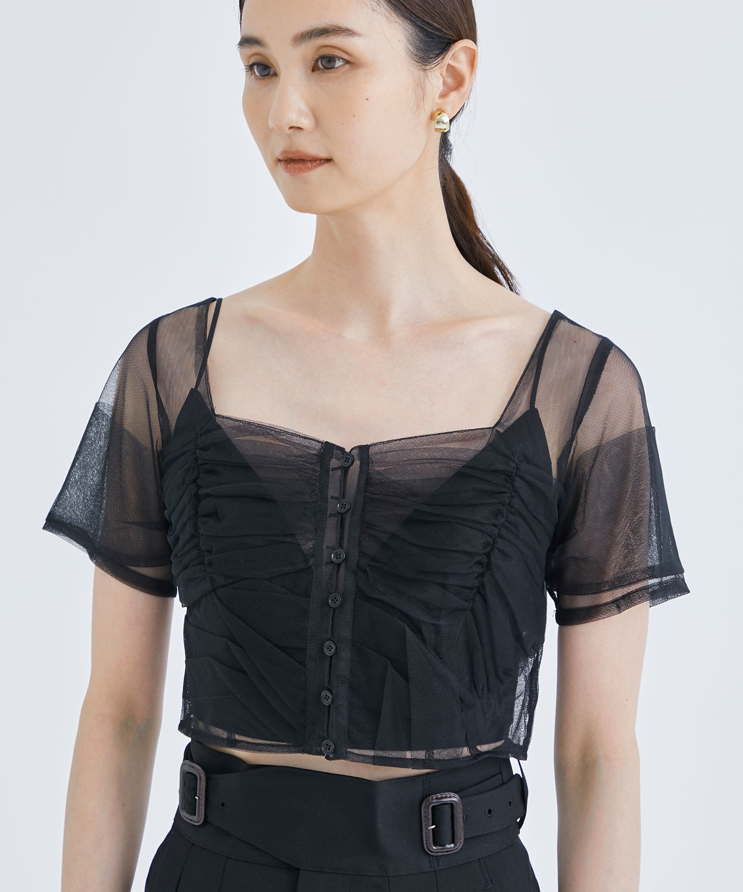 Tulle Tops(1 BLACK): Chika Kisada: WOMEN｜THE TOKYO ONLINE STORE