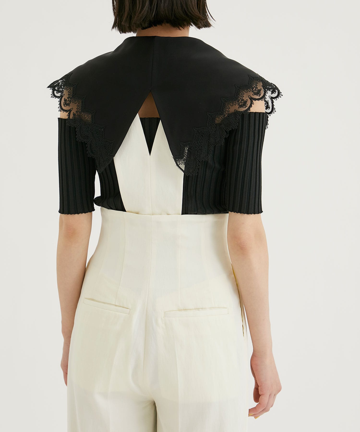 EMBROIDERY COLLAR JUMPSUIT(1 WHITE): FETICO: WOMENS｜THE TOKYO