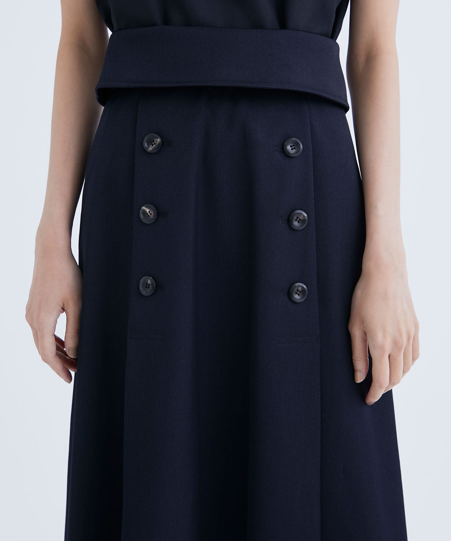 RERACS BALCOLLAR MARINE SKIRT(36 NAVY): THE RERACS: WOMEN｜THE