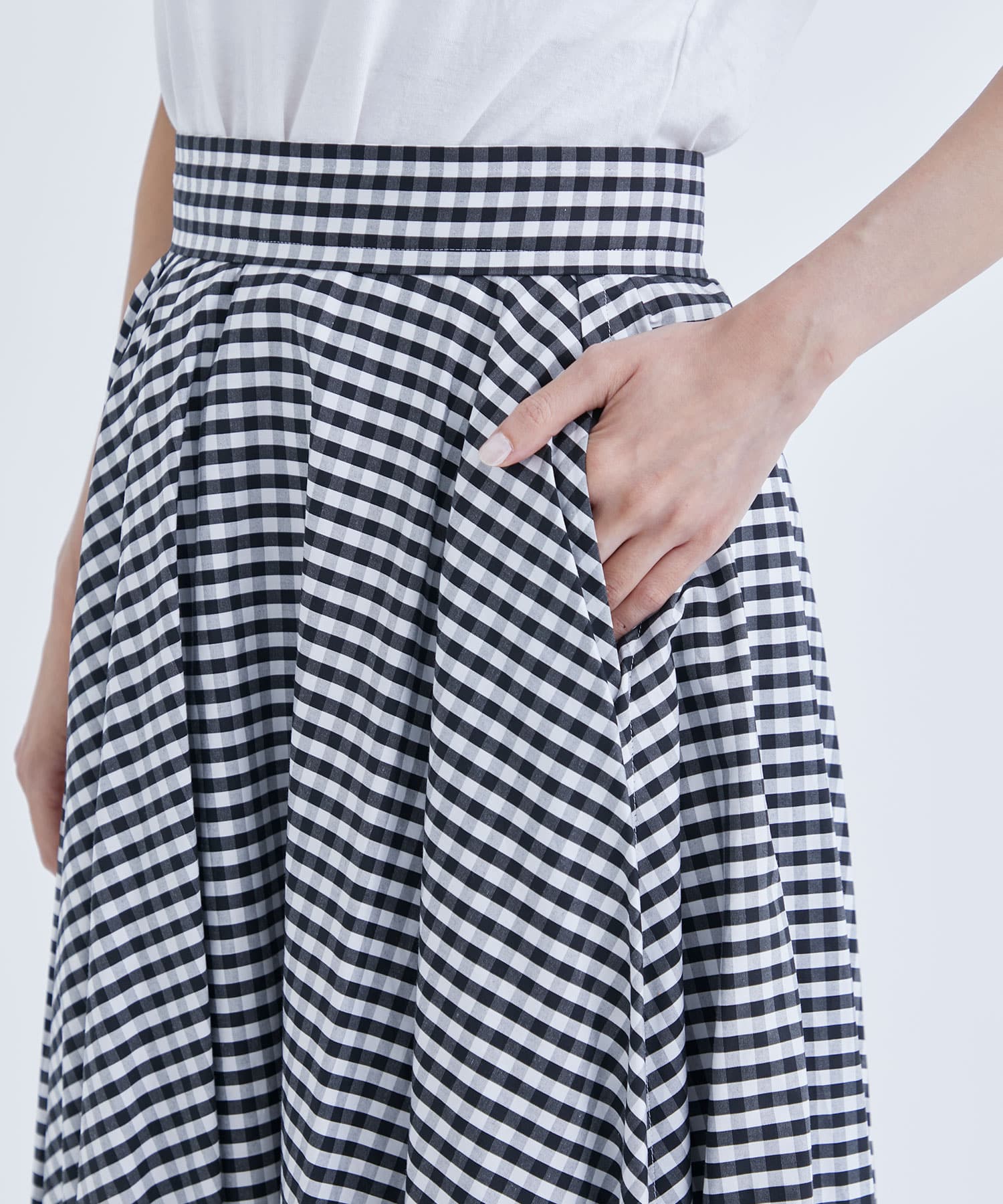 TUCK CIRCULAR SK GINGHAM(0 BLACK): MADISONBLUE: WOMEN｜THE TOKYO