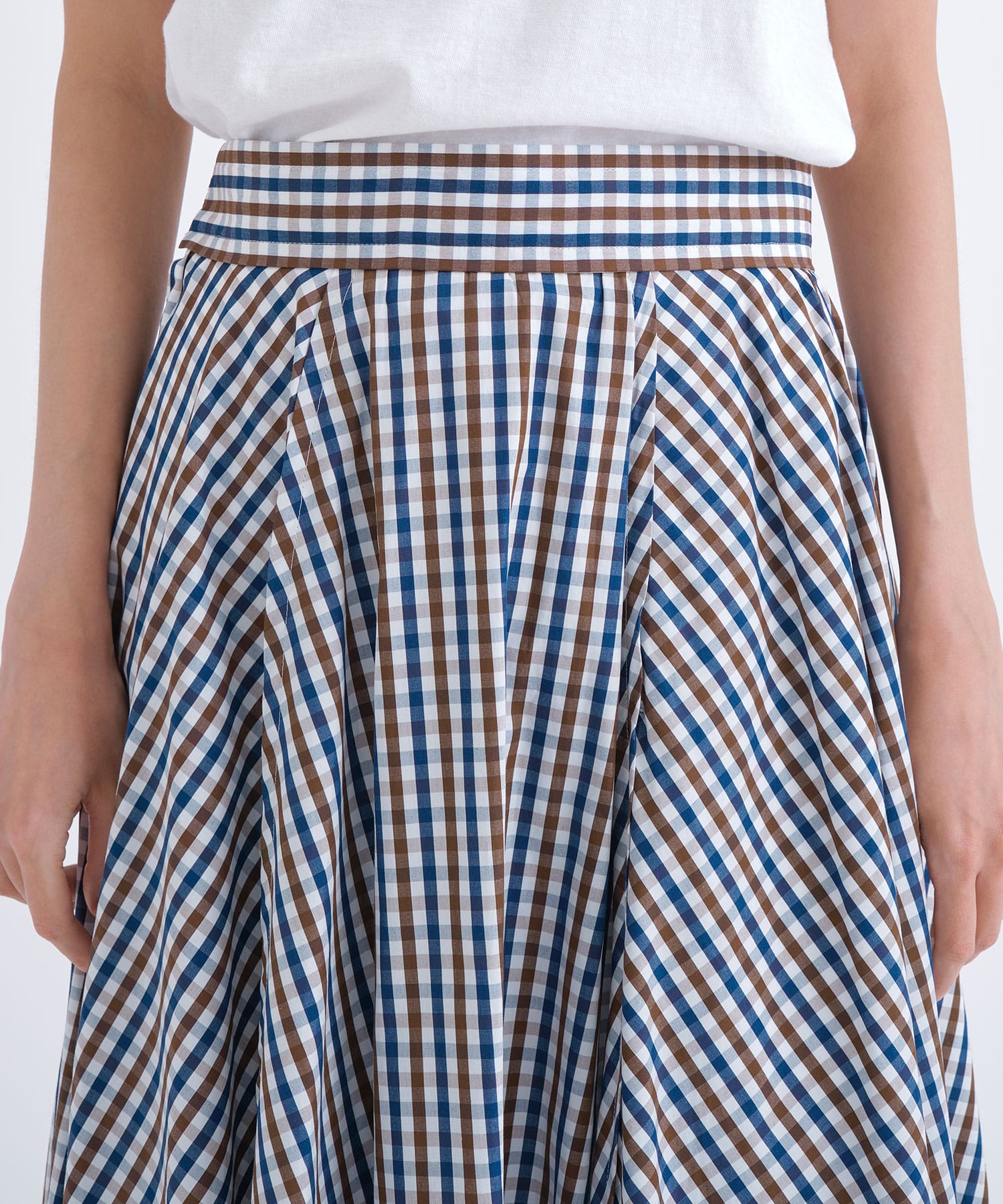 TUCK CIRCULAR SK M.GINGHAM(0 BROWN): MADISONBLUE: WOMEN｜THE TOKYO