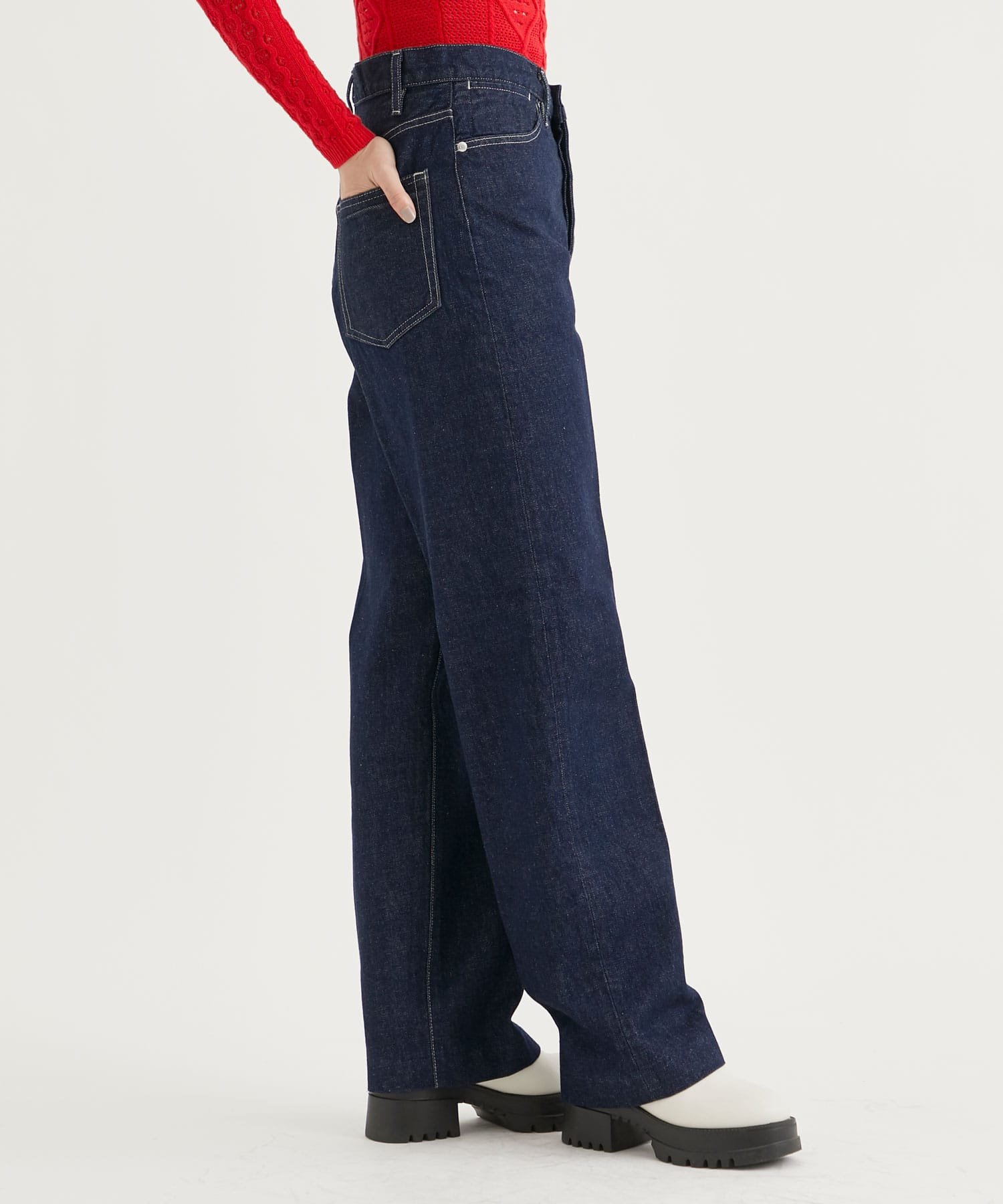 EX.THE JEAN TROUSERS RINSED BLUE TANAKA
