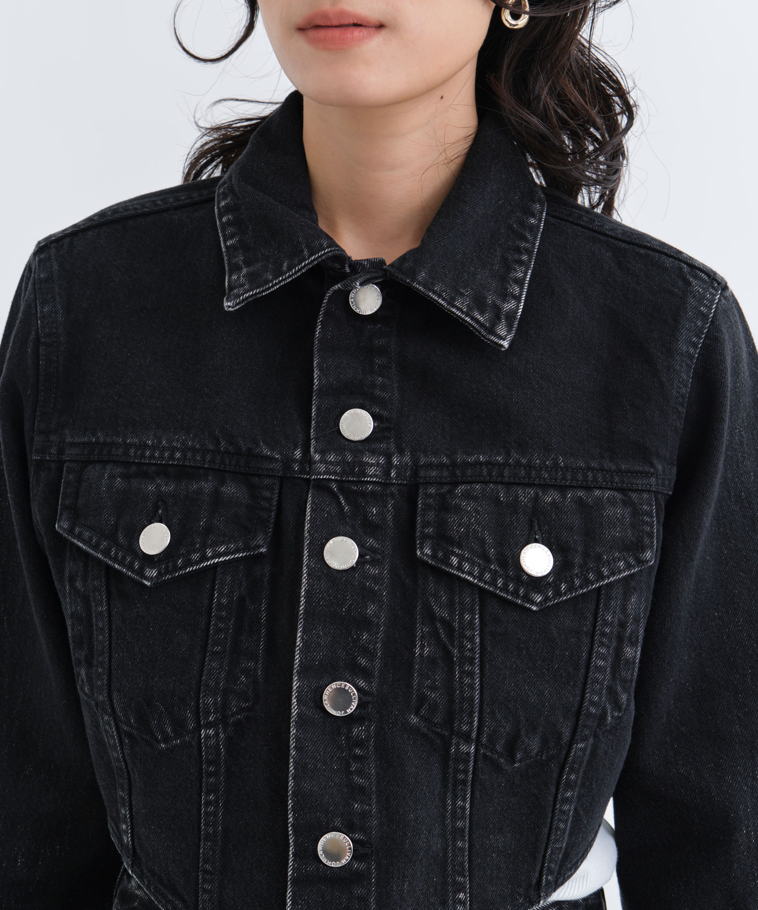 WASHED DENIM CUTTING JACKET(S BLACK): JOHN LAWRENCE SULLIVAN