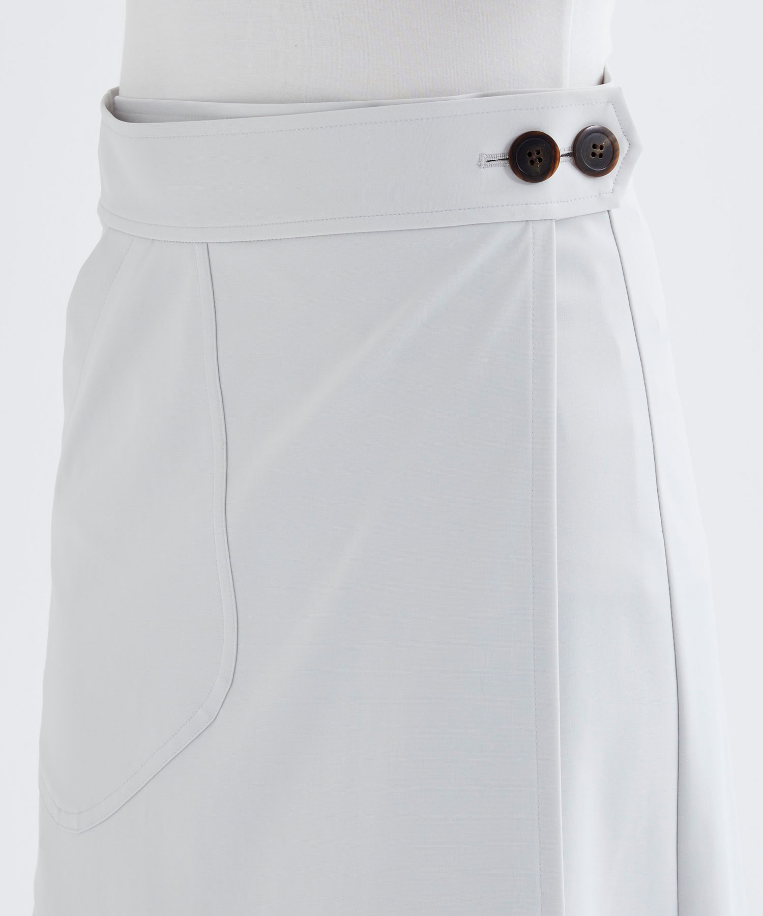 WASHABLE HIGH FANCTION JERSEY WRAP SKIRT THE PERMANENT EYE