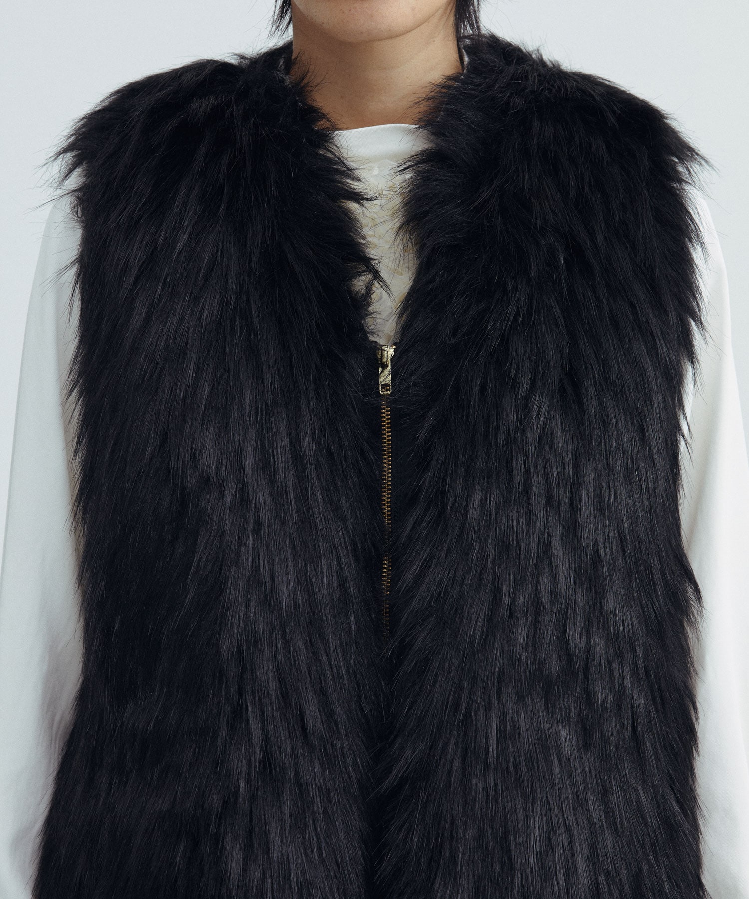 Fur long vest TOGA PULLA