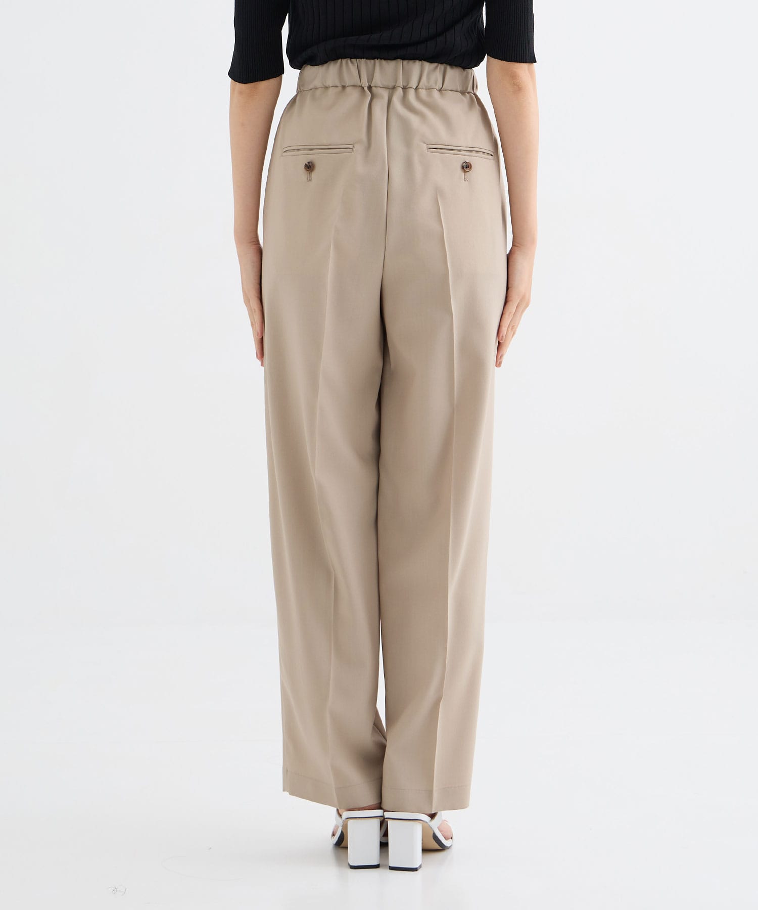 Light Washable Easy Front Tuck Pants THE TOKYO