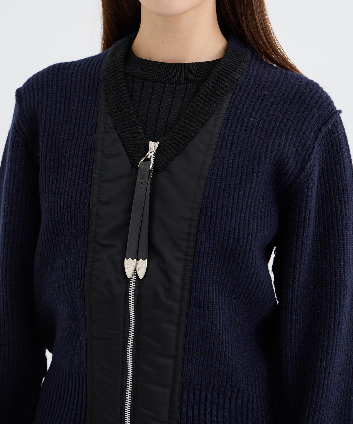 Wool knit zip cardigan TOGA PULLA