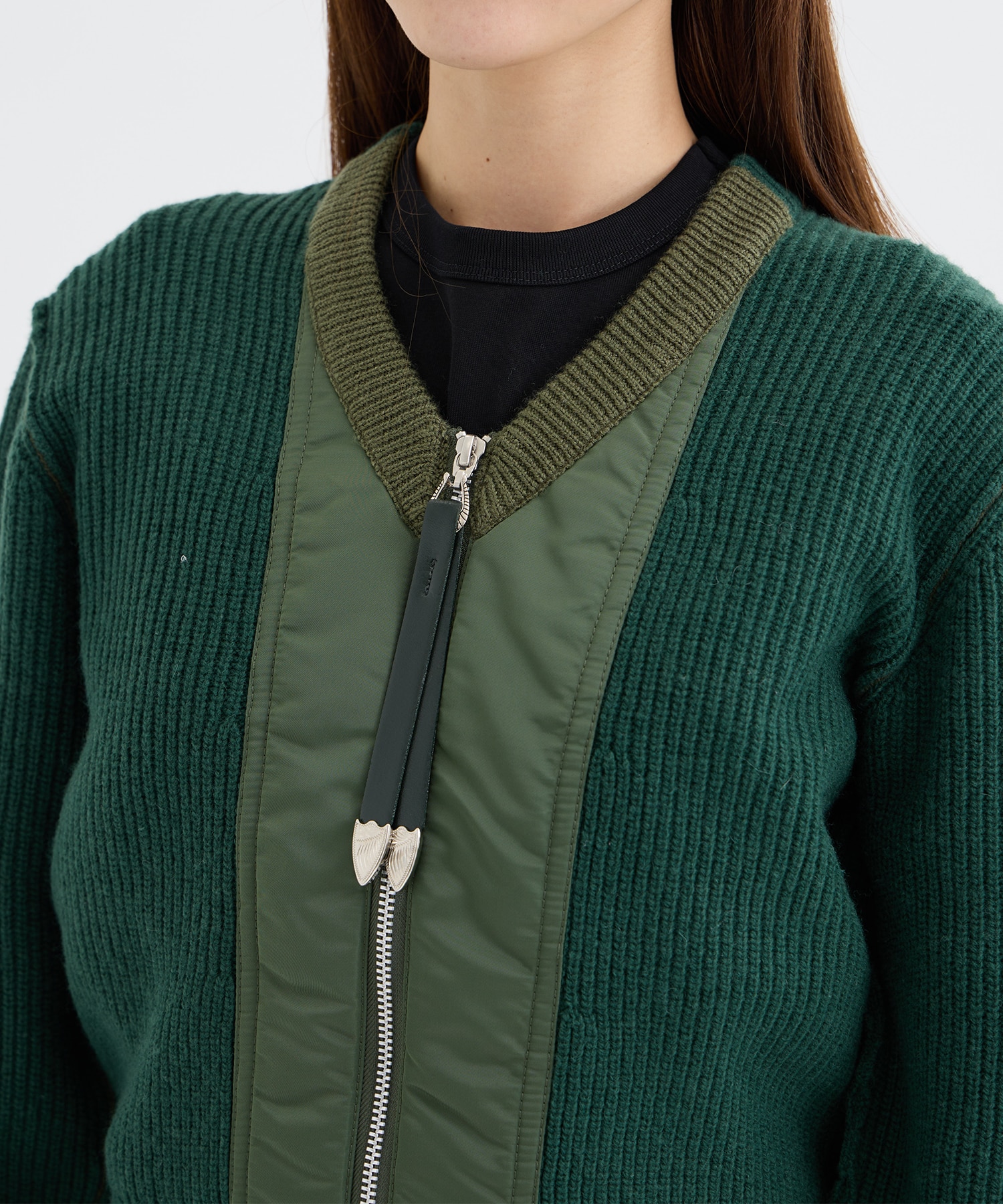 Wool knit zip cardigan TOGA PULLA