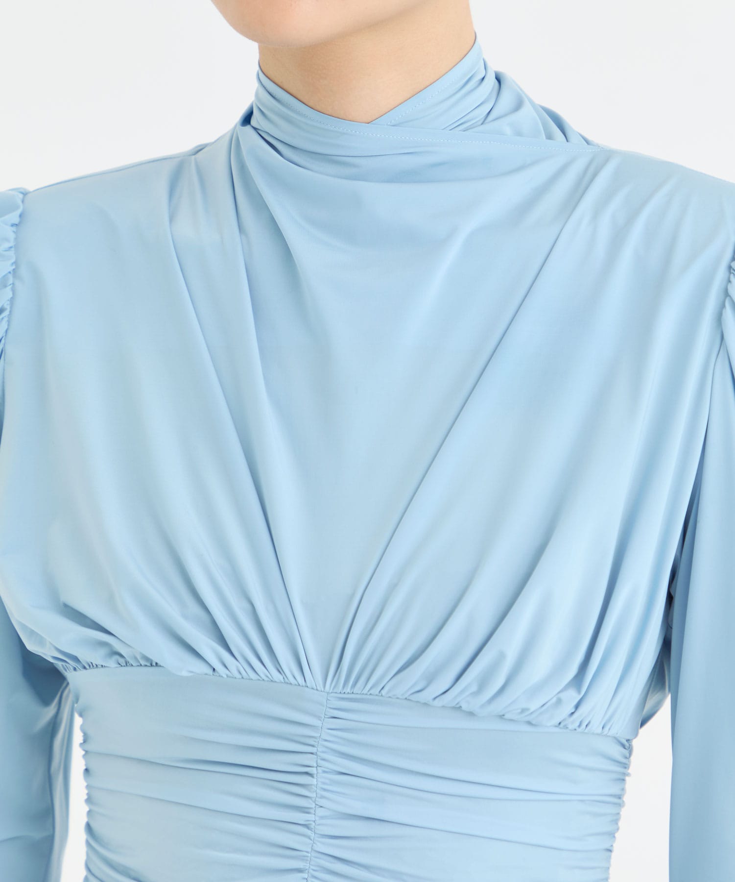 STRECH JERSEY DRAPED BLOUSE FETICO