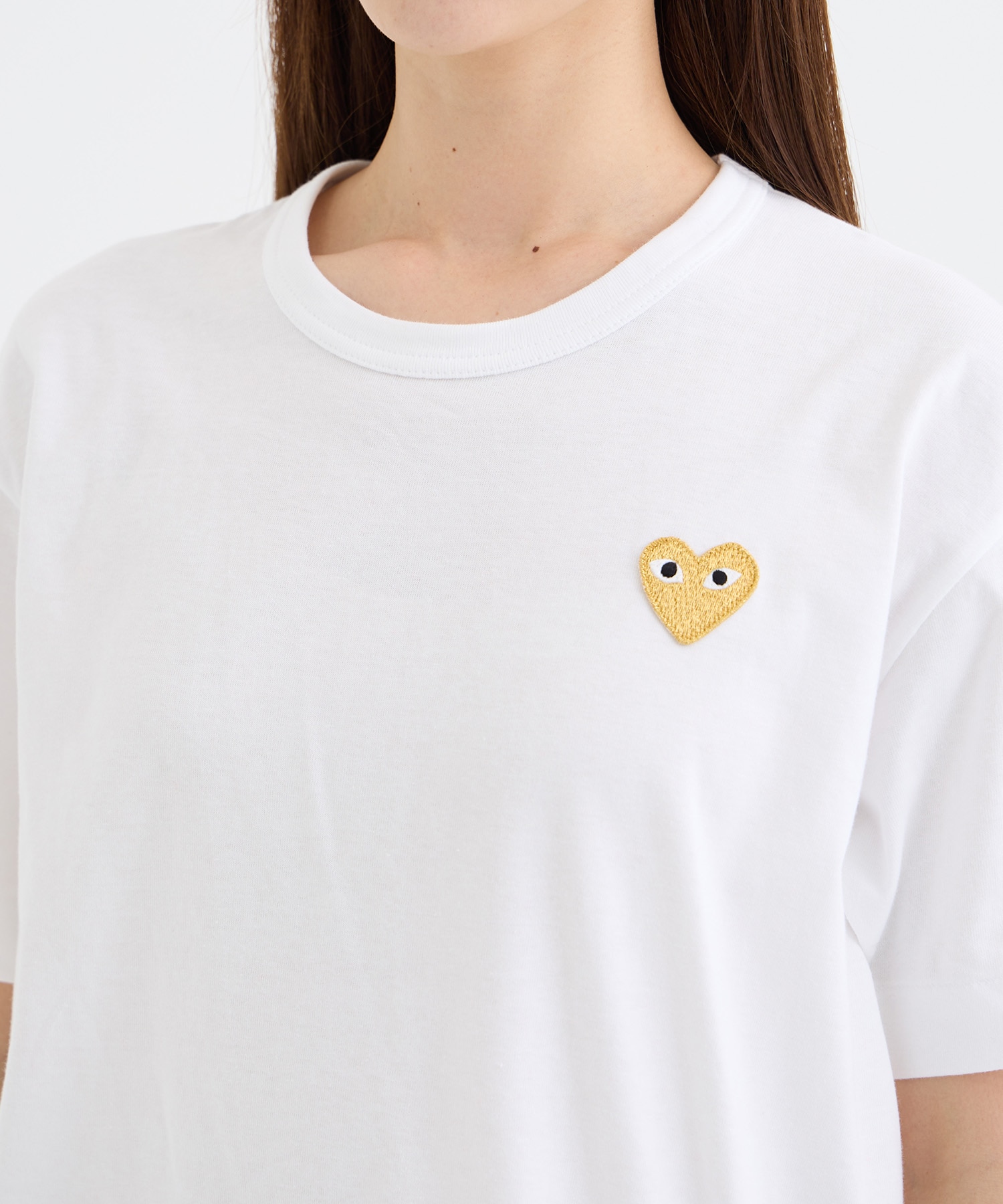 T-SHIRT GOLD EMBLEMGOLD HEART PLAY Comme des Garcons