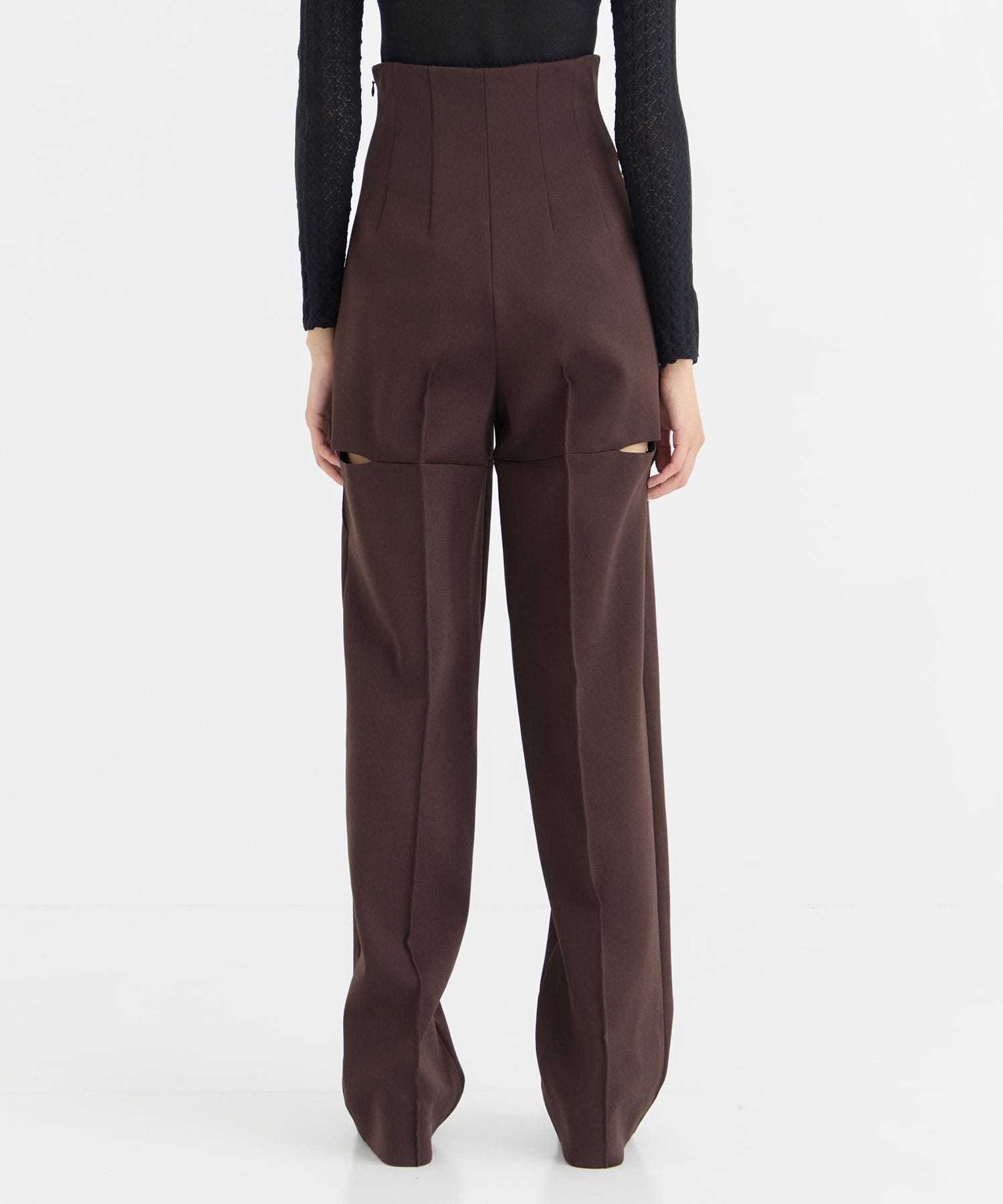 KNITTED SLIT TROUSERS FETICO