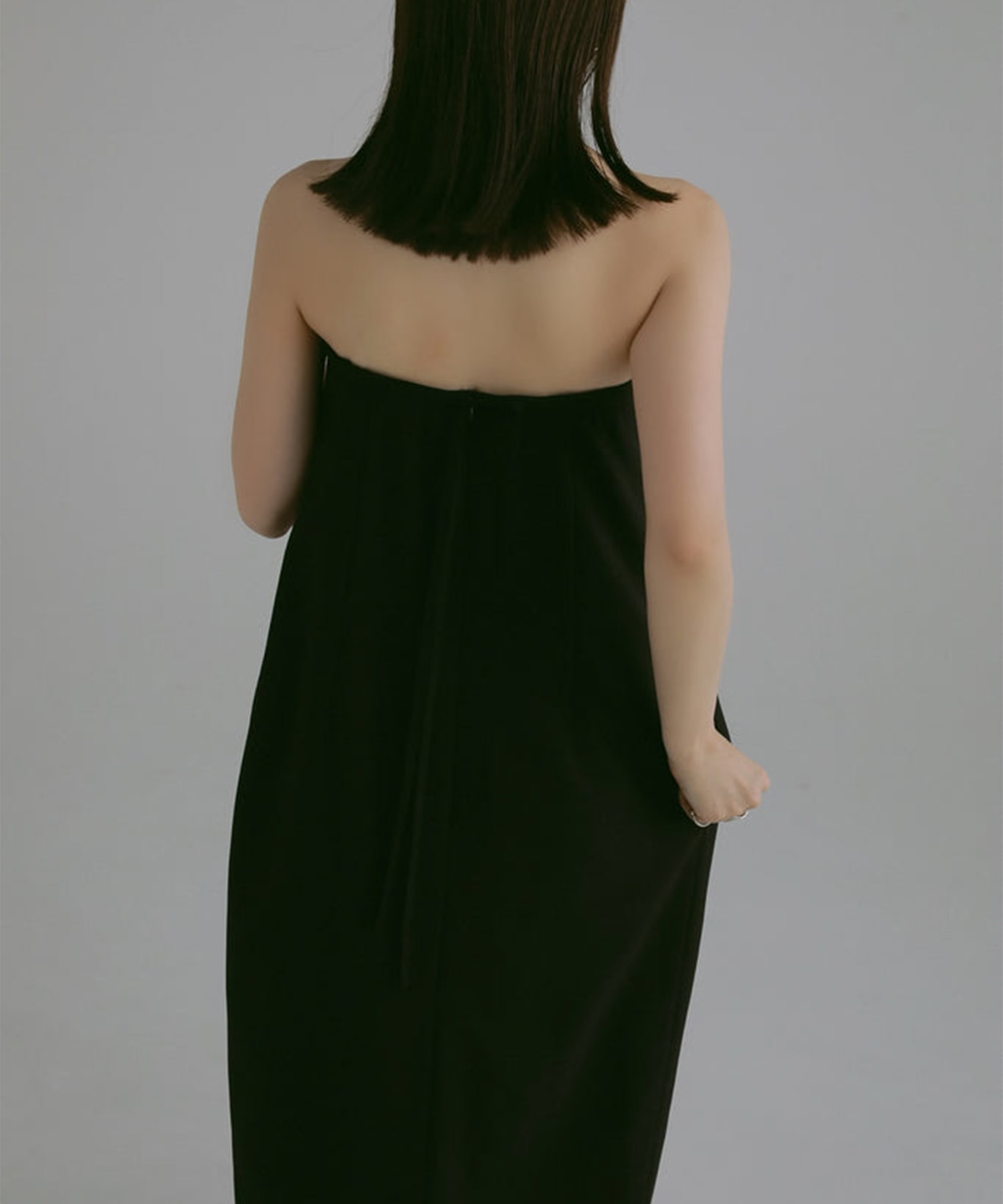 back tie cocoon bare dress Louren