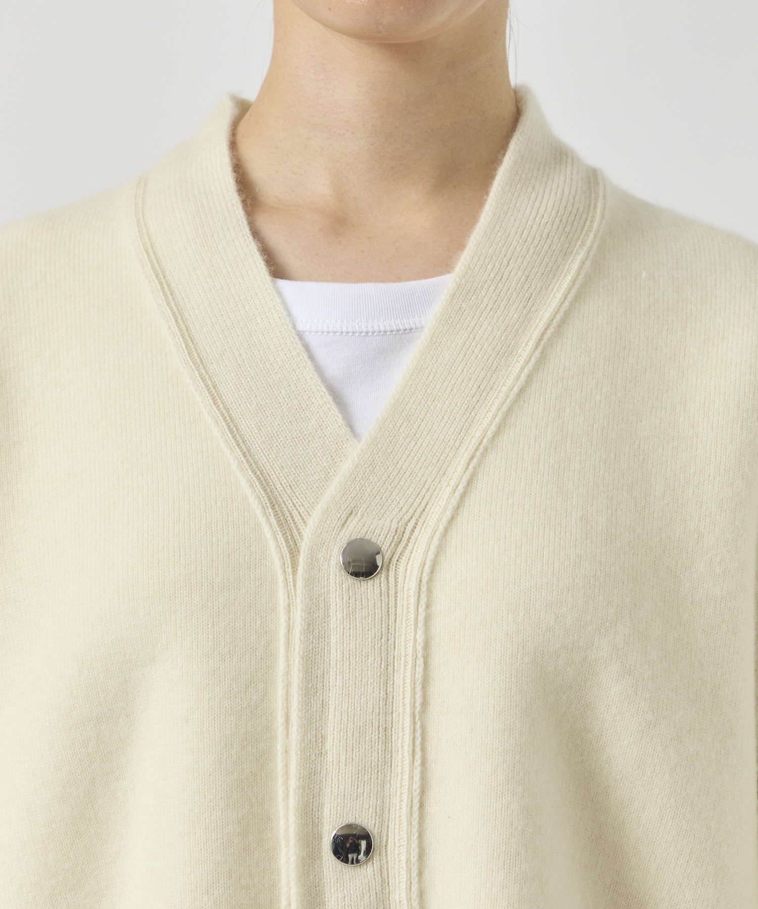 RERACS SNAP BUTTON KNIT CARDIGAN THE RERACS