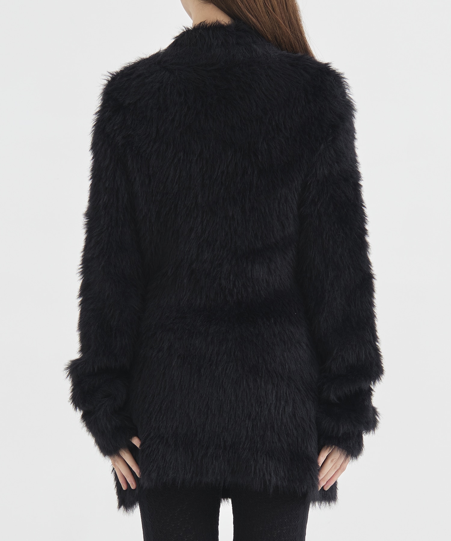 FUR KNIT BEAD EMBROIDERED JACKET FETICO