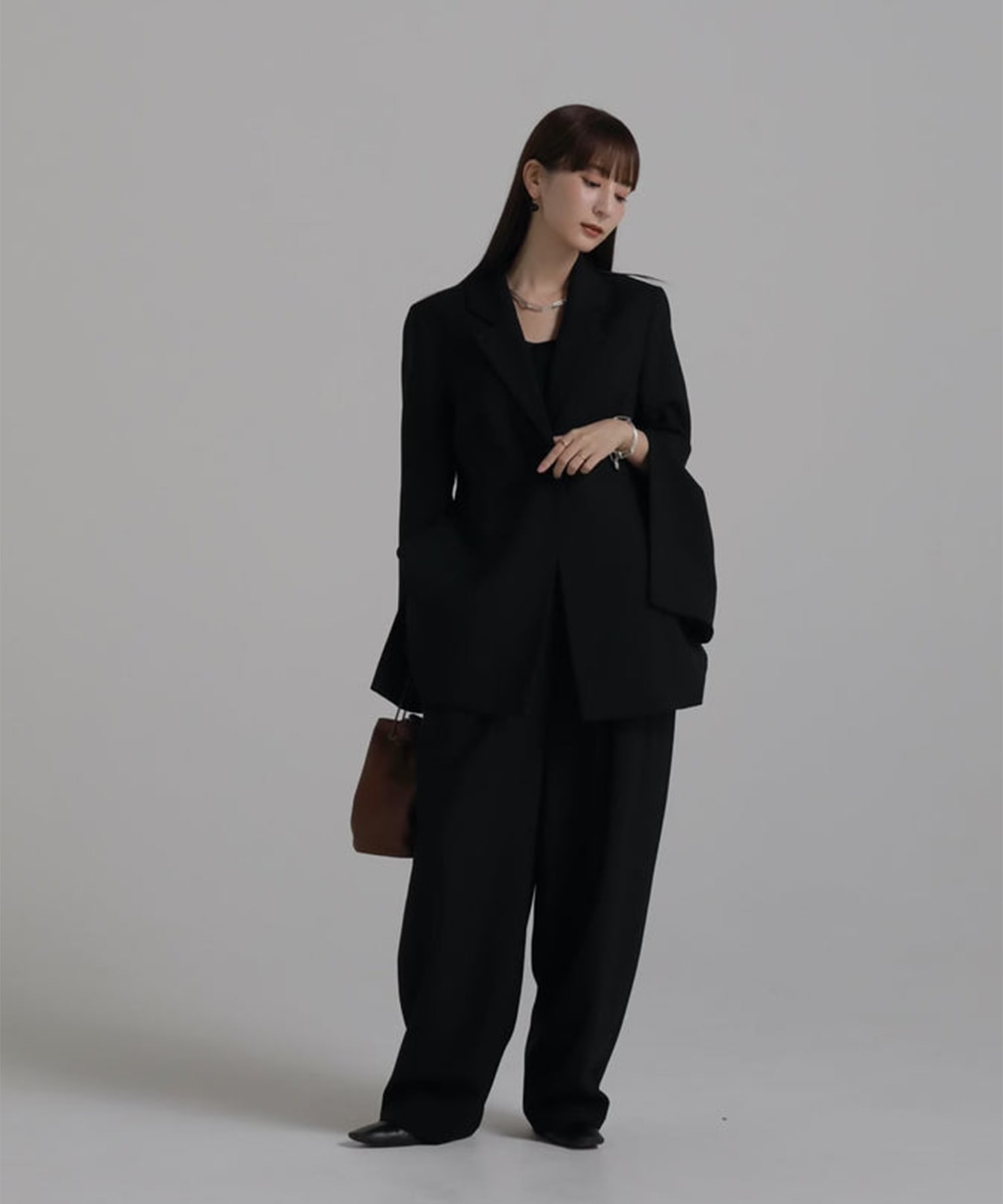 slit sleeve tailored jacket Louren