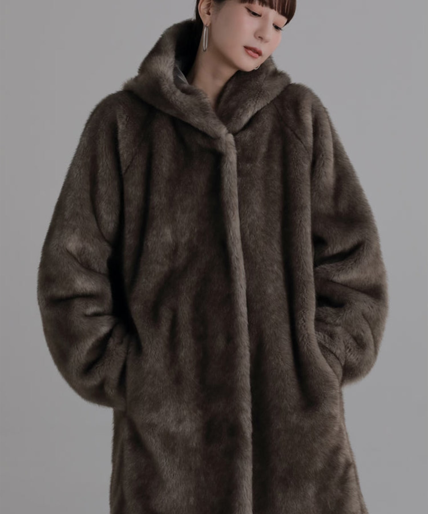 hoodie fur coat Louren