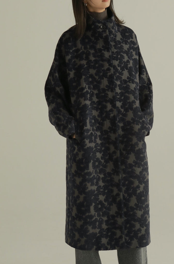 flower mole jacquard coat Louren