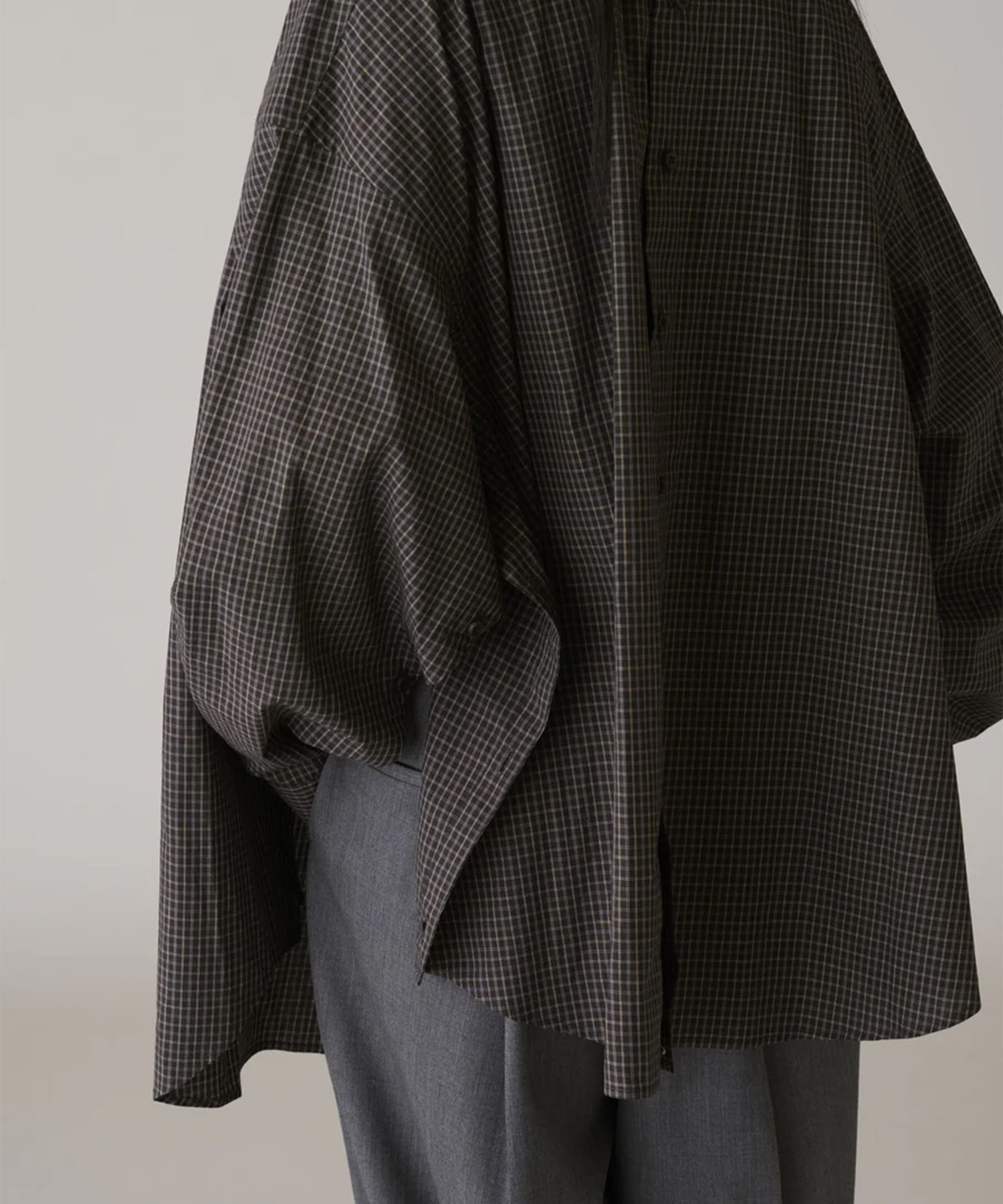 Coton Check Cape Shirt INSCRIRE