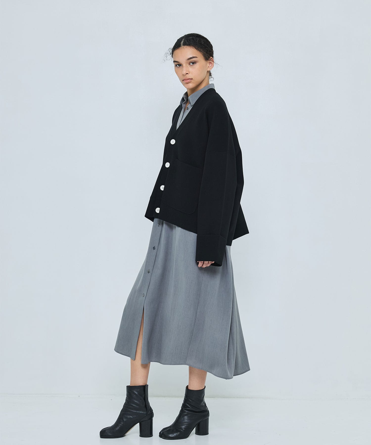 BOX WIDE-CARDIGAN ENFOLD