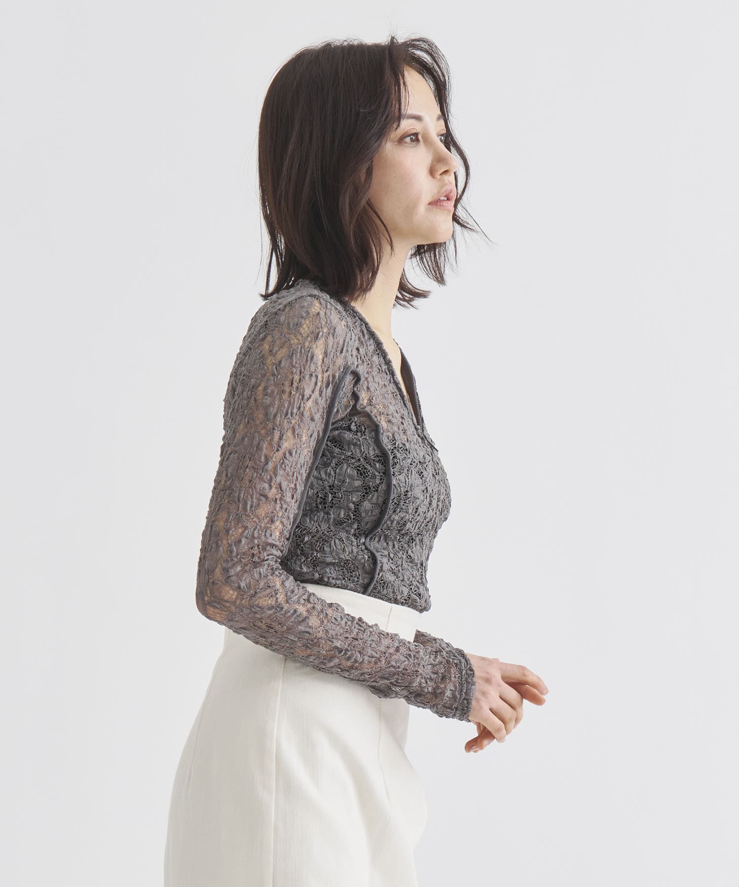 CO-25085 Lace Knit Bodysuit Chika Kisada