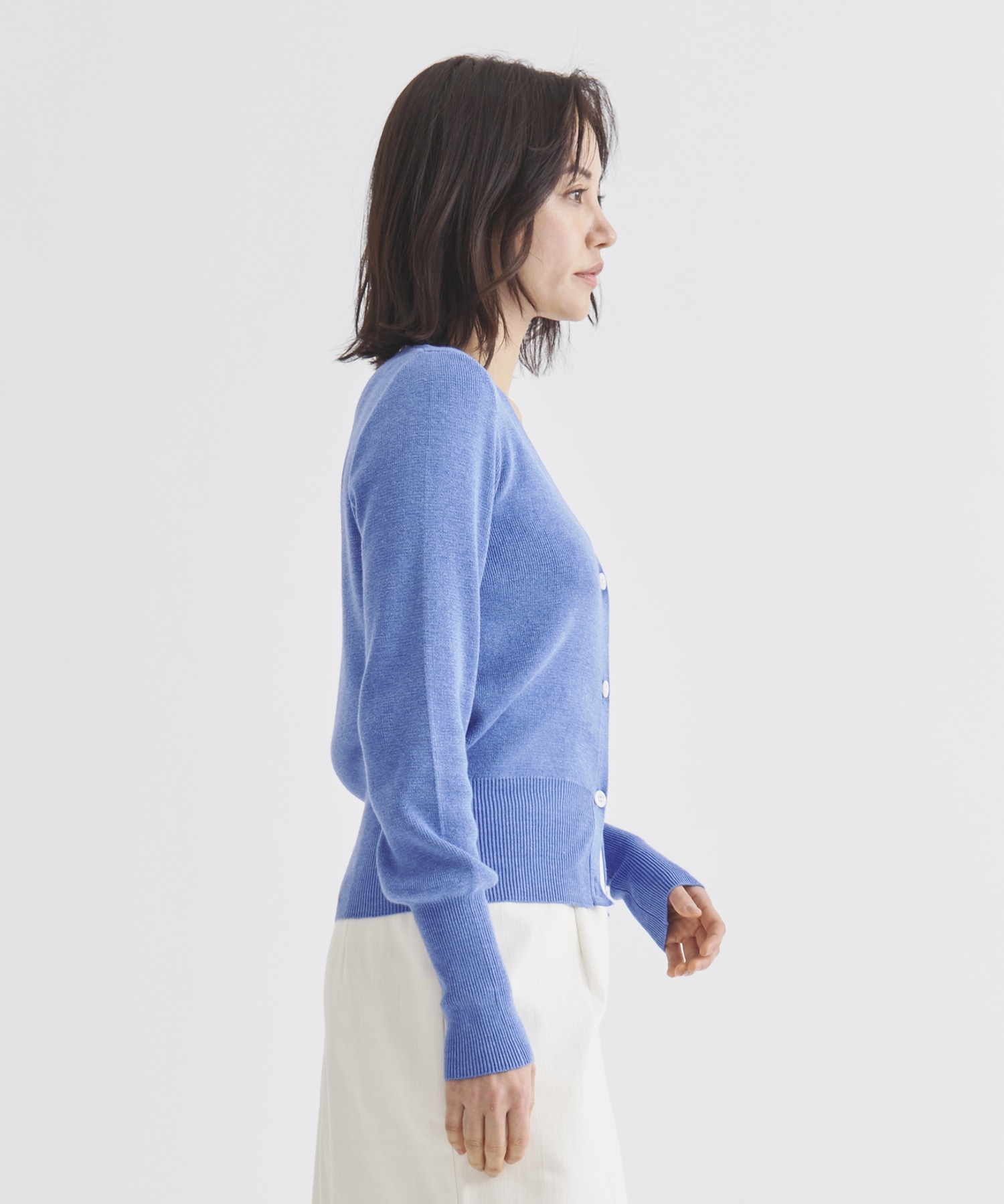 【WEB限定】Vneck knit compact cardigan Louren