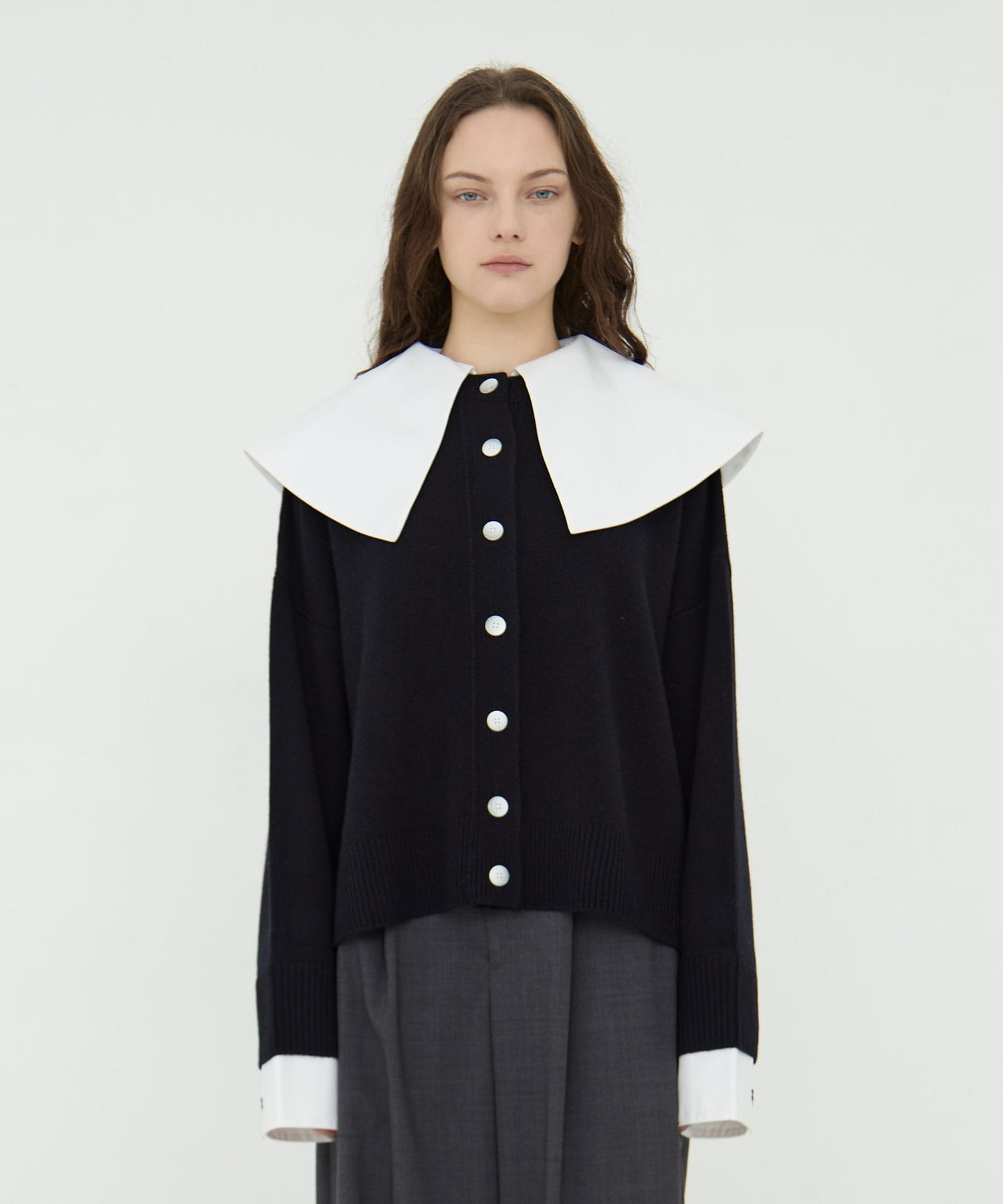 CLASSICAL COLLAR CARDIGAN ENFOLD