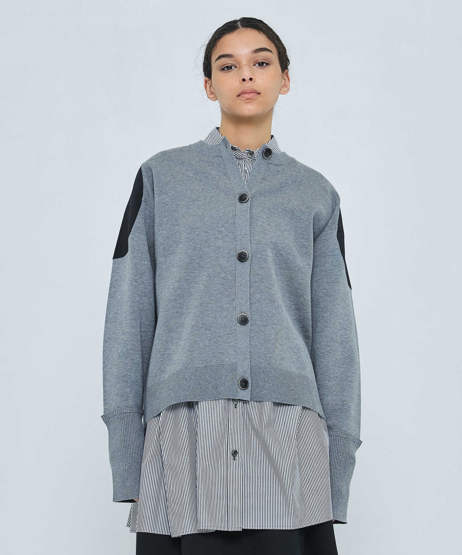 shoulder patch cardigan(M DARK GREY): nagonstans: WOMENS｜THE