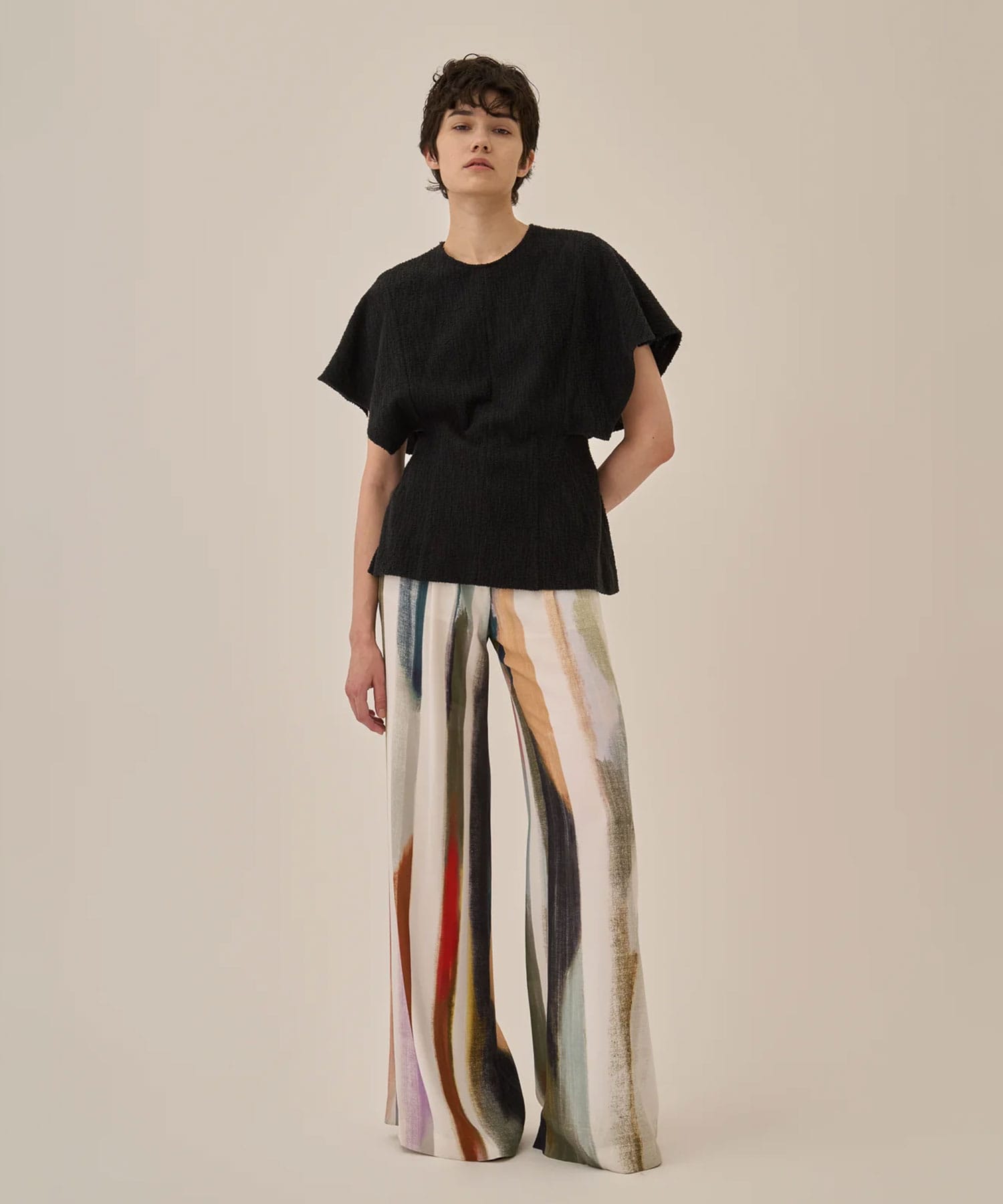 Empty stripe pants WH AKIRANAKA