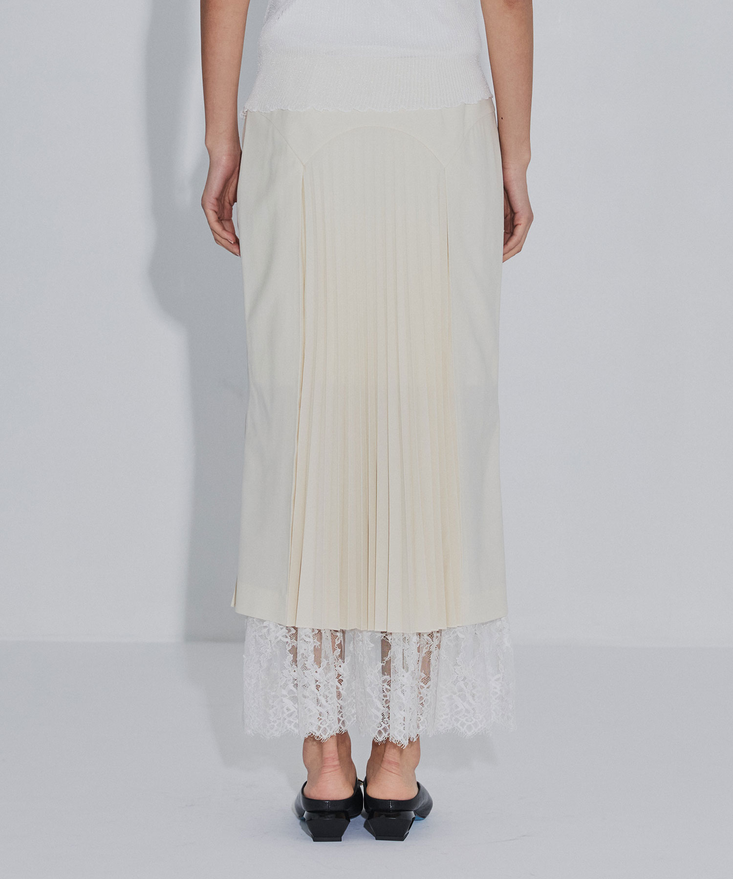 PLEATED PANELED SKIRT FETICO