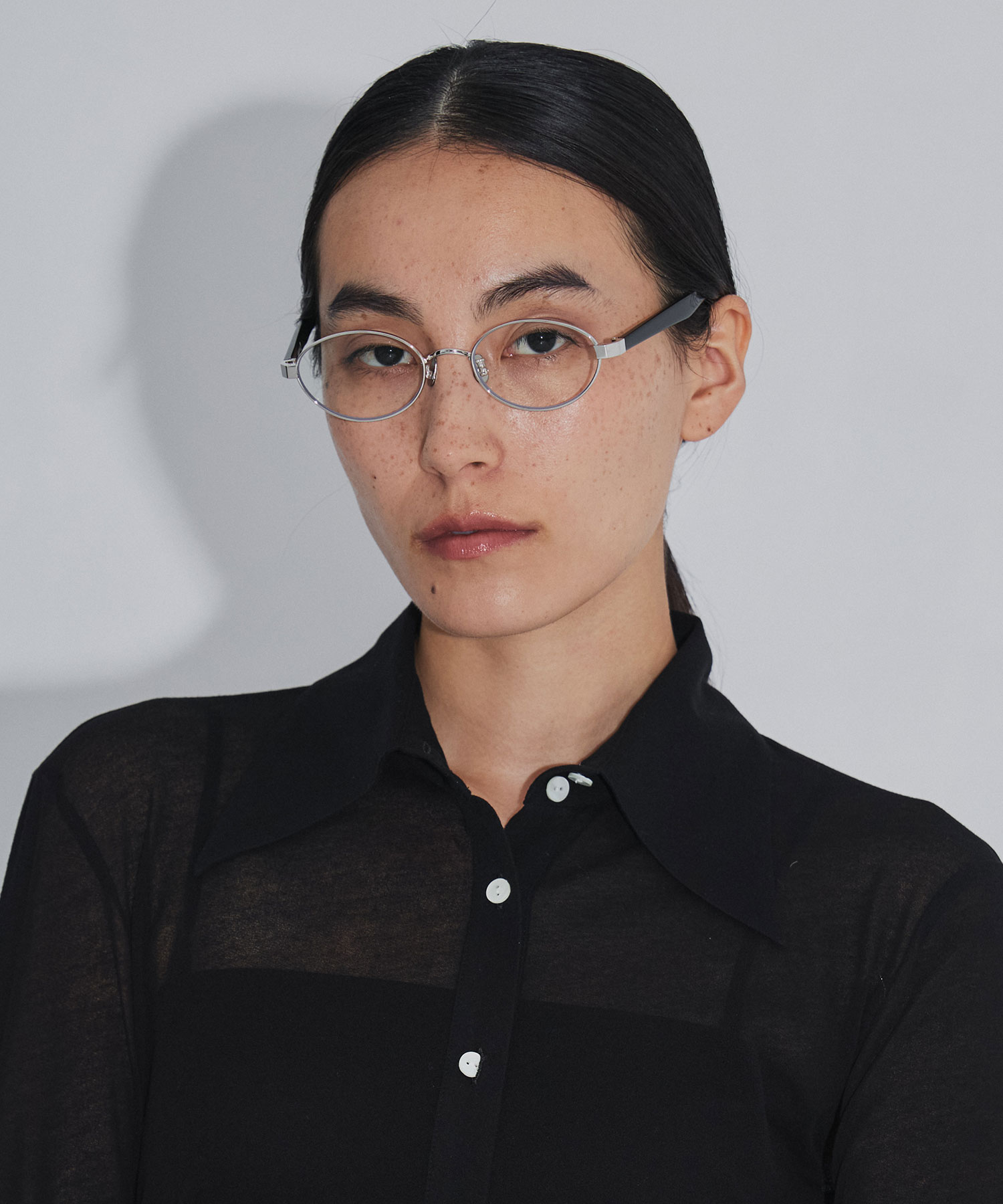 × BLANC METAL OVAL GLASSES FETICO